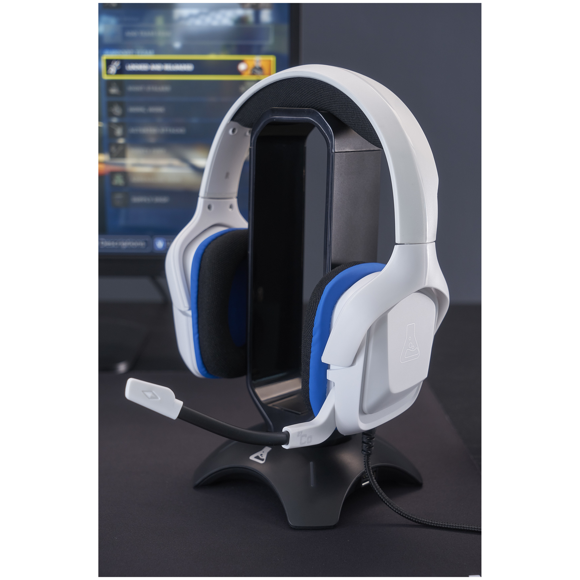 The G-Lab Korp Cobalt Casque Avec fil Arceau Jouer Blanc - Neuf