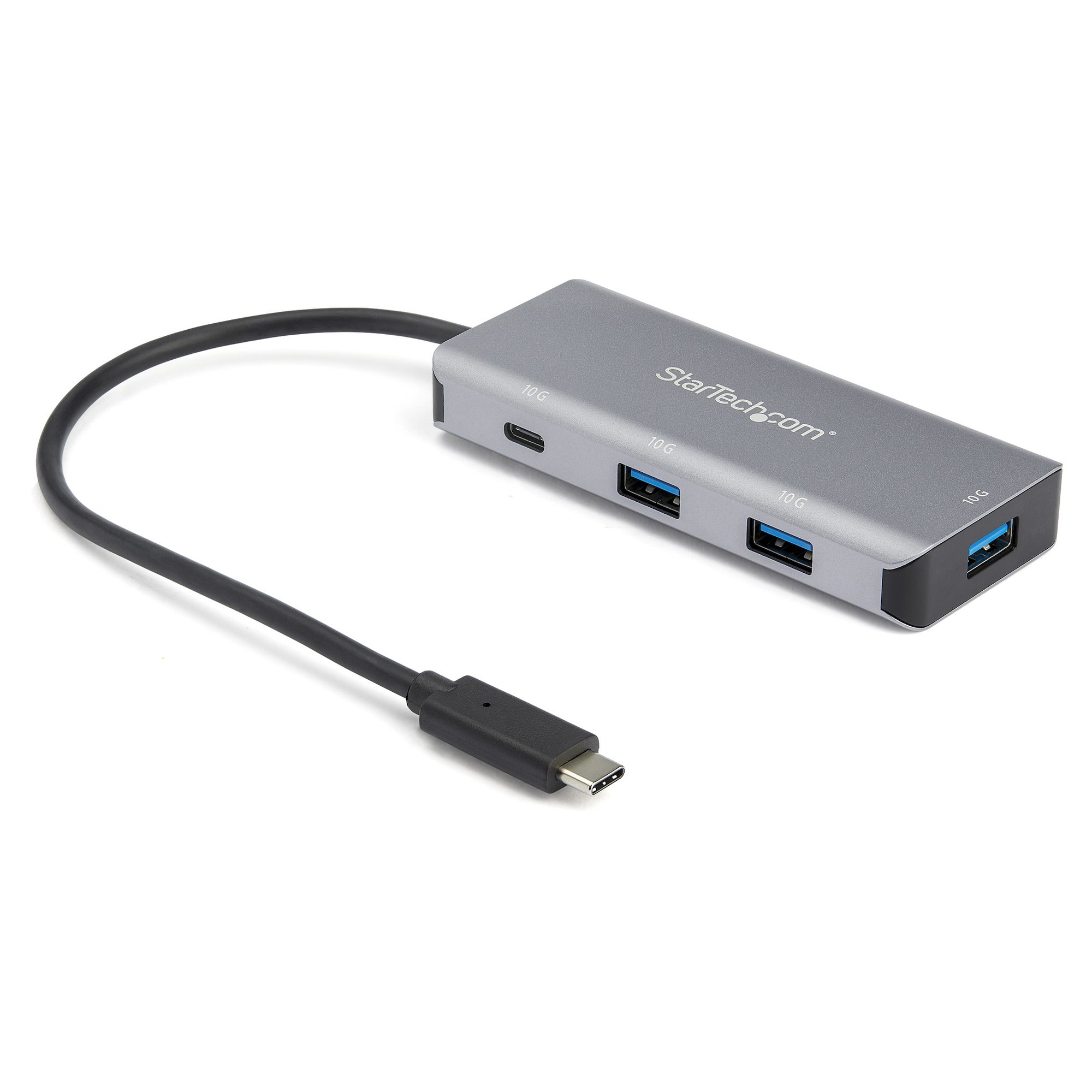 StarTech.com Hub USB C 4 Ports 3 Ports USB A 1 Port USB C HUB Adaptateur SuperSpeed Type C USB 3.2 Gen 2 10Gbps Alimenté par bus USB Hub Adaptateur USB C vers USB compacte Hub Portable Aluminium Neuf