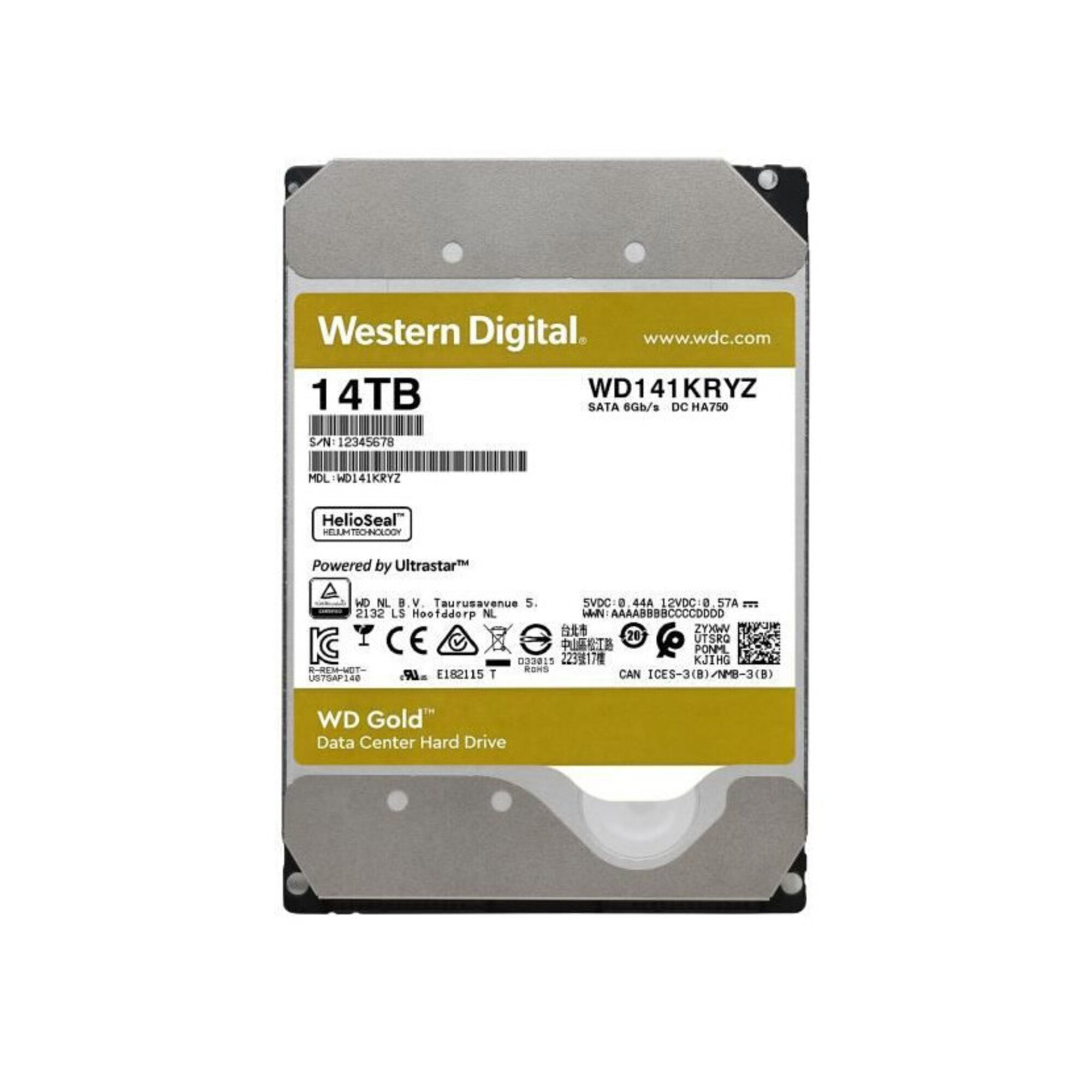 Western Digital Gold 3.5  14 To Série ATA III - Neuf