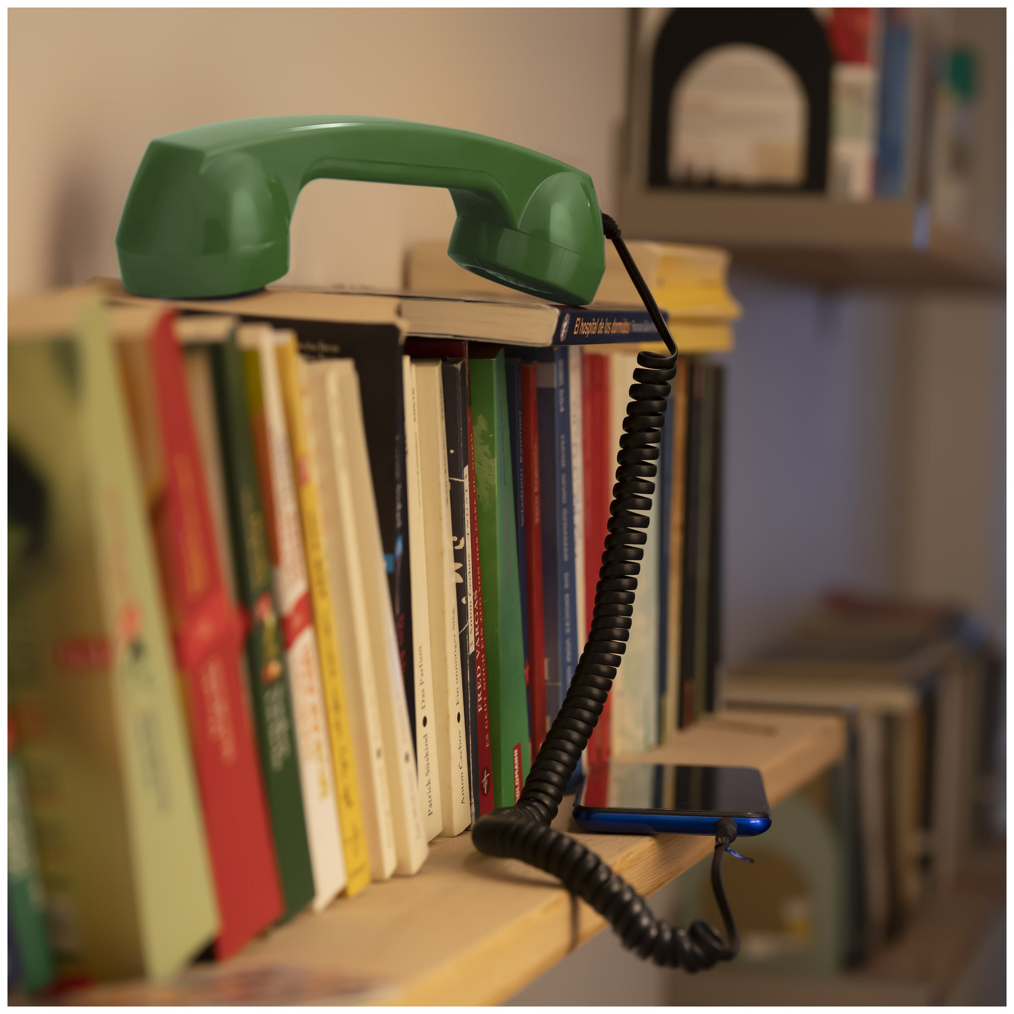 Combiné Téléphone Rétro pour Smartphones Android - Vert - Neuf