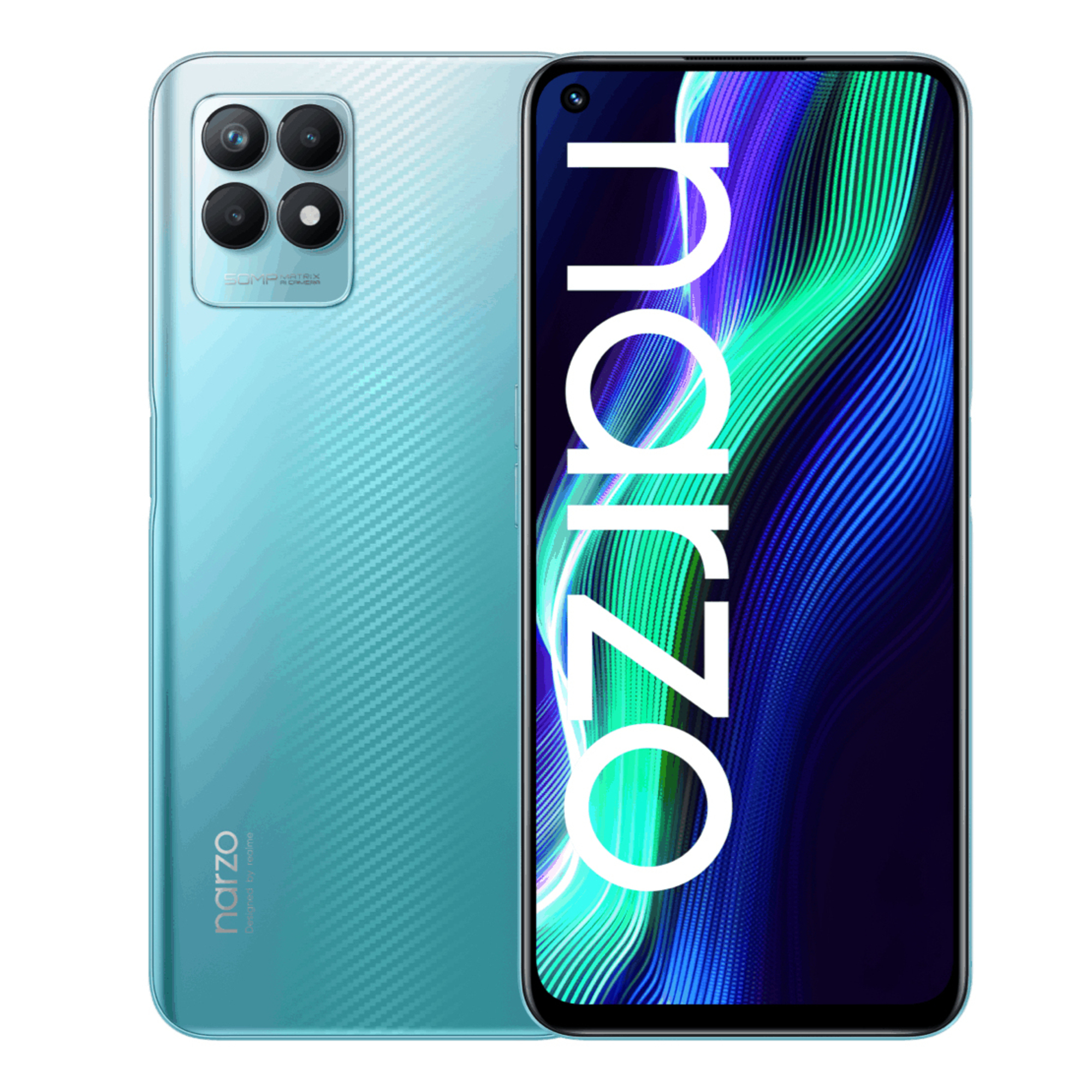 realme Narzo 50 4G 16,8 cm (6.6 ) Double SIM Android 11 USB Type-C 128 Go 5000 mAh Bleu clair - Neuf