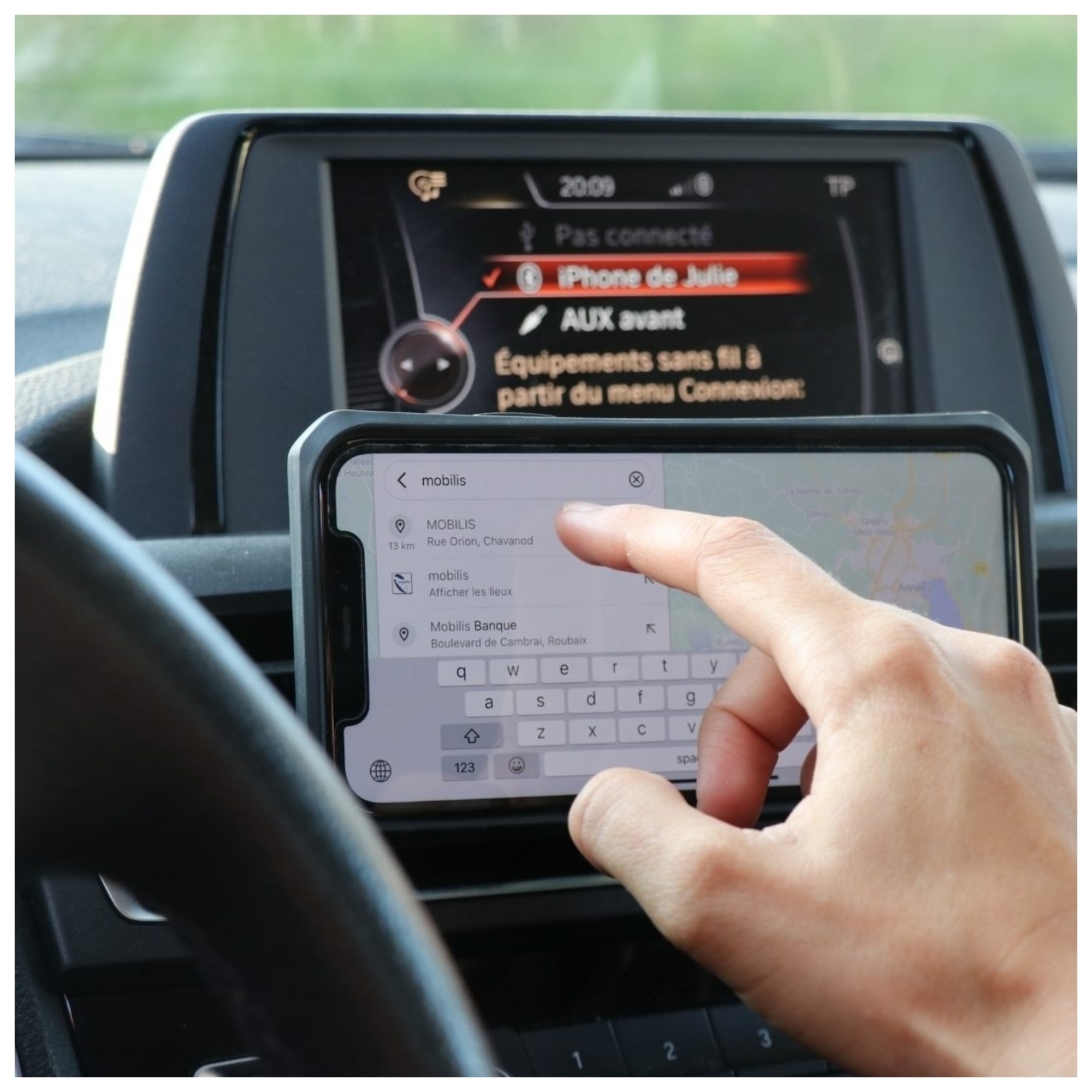 Support Téléphone Voiture Grille d'Aération Support Smartphone Magnétique Rotation 360° Universel Neuf - vue 2