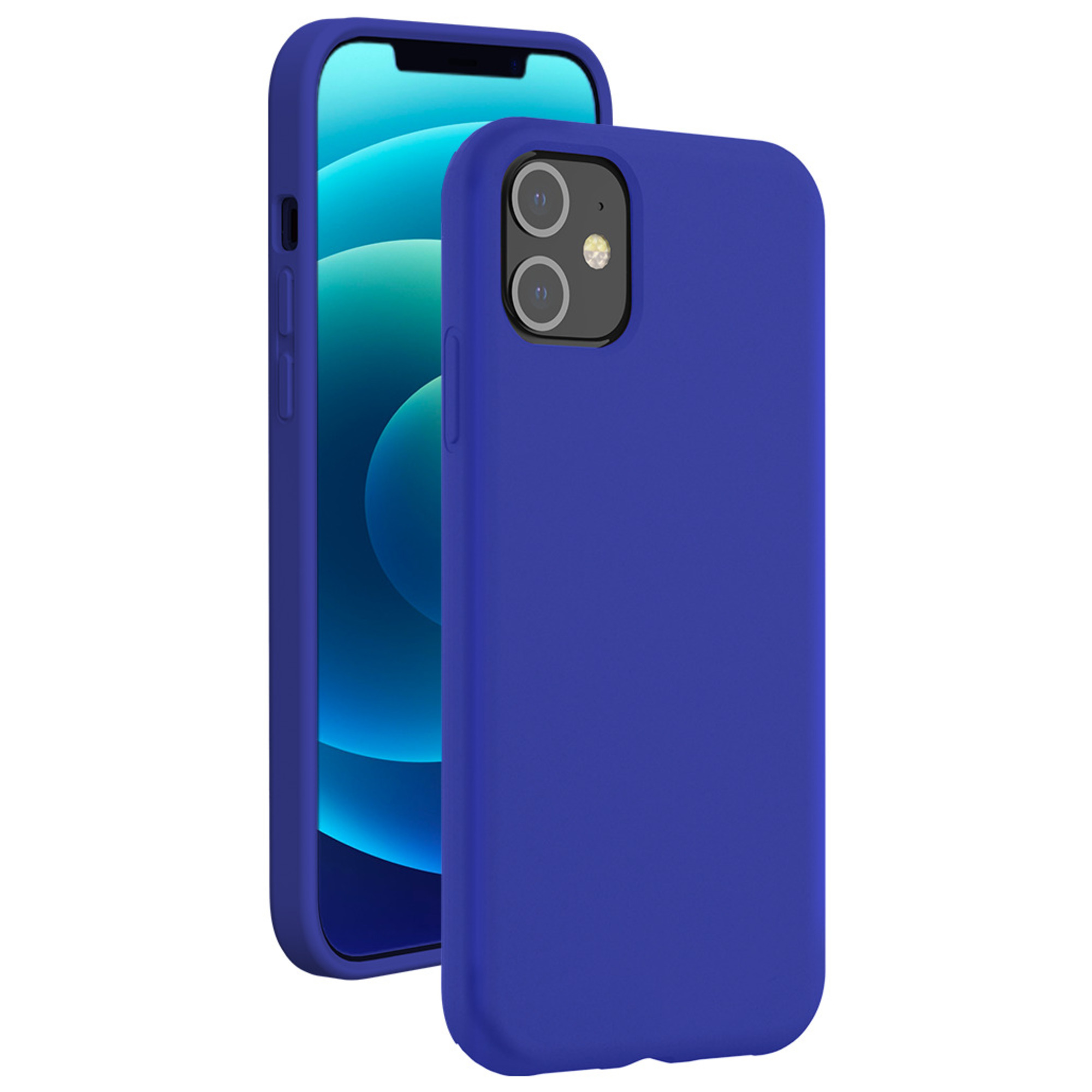 Funda de silicona azul SoftTouch para iPhone 12 / 12 Pro Bigben - nuevo