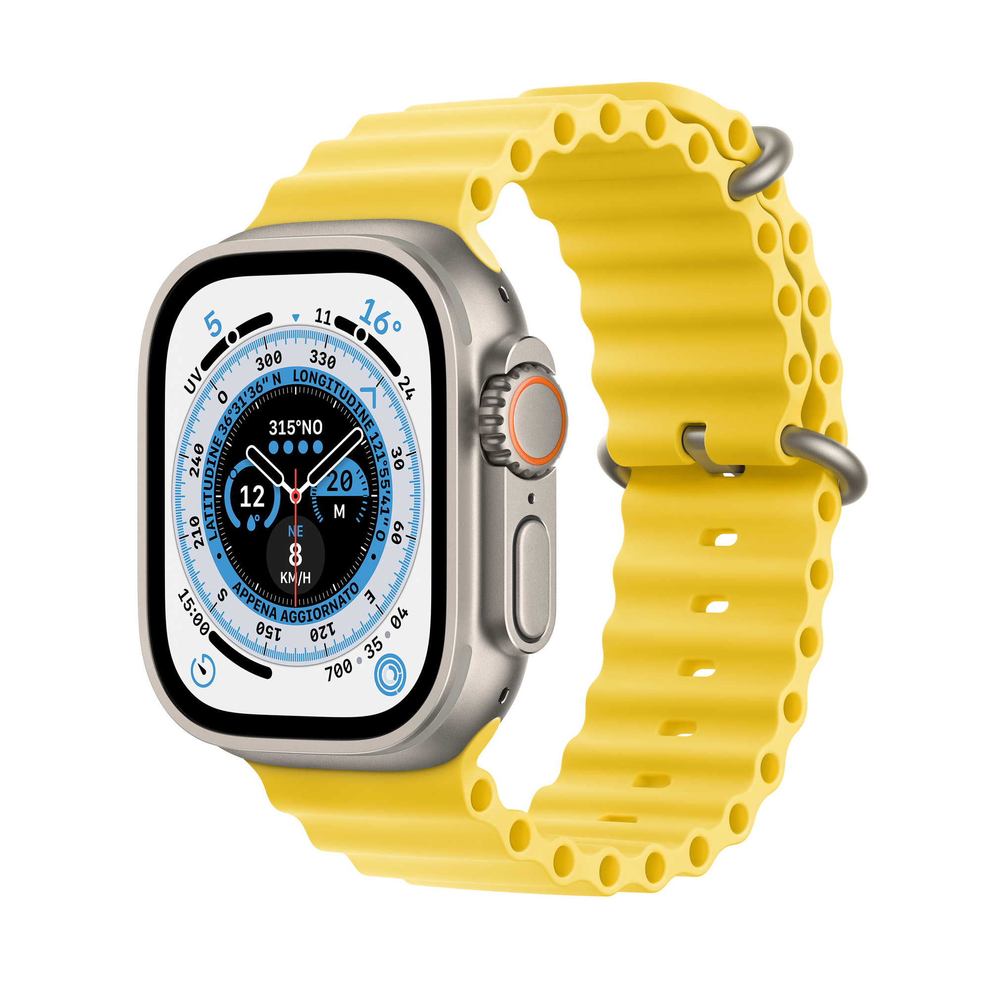 Watch Ultra GPS + Cellular Boîtier en de 49 mm avec Boucle Océan Jaune
