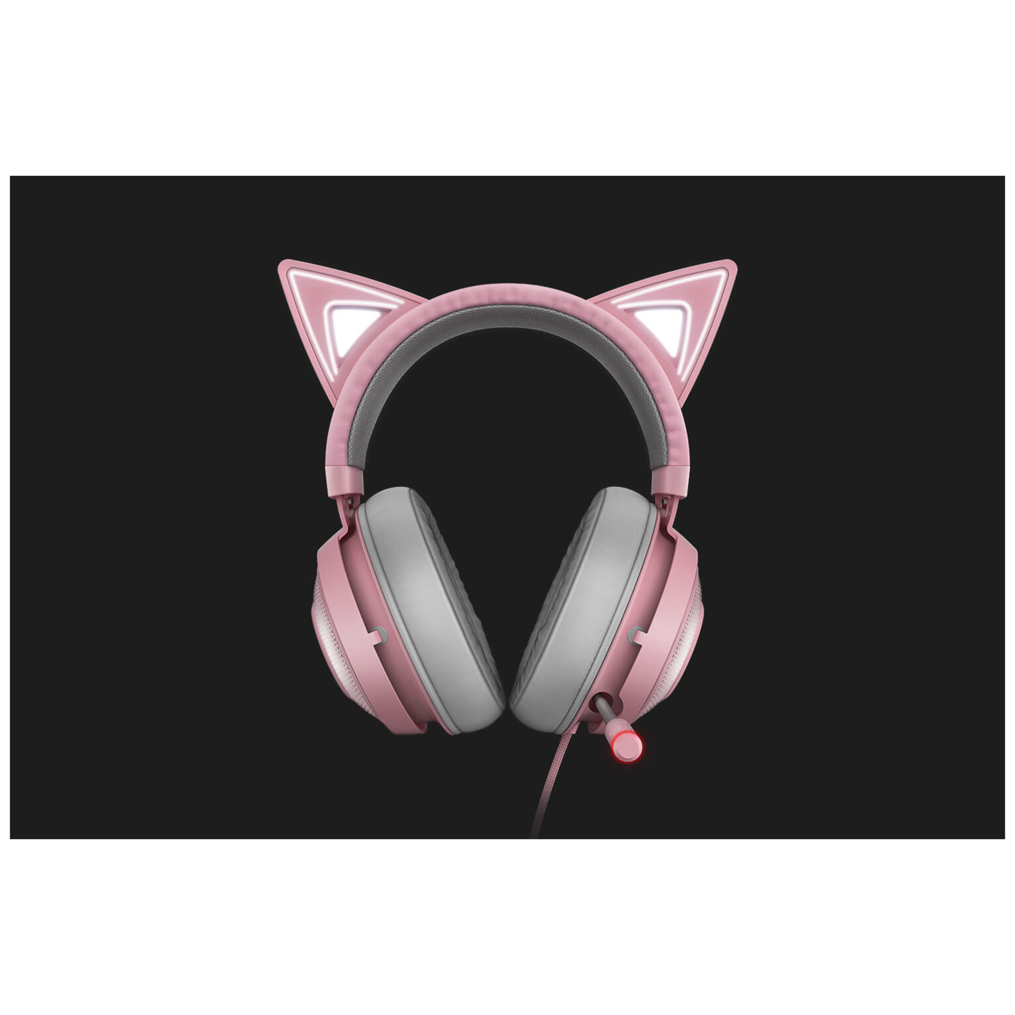 Razer Kraken Kitty Casque Avec fil Arceau Jouer Gris, Rose - Neuf