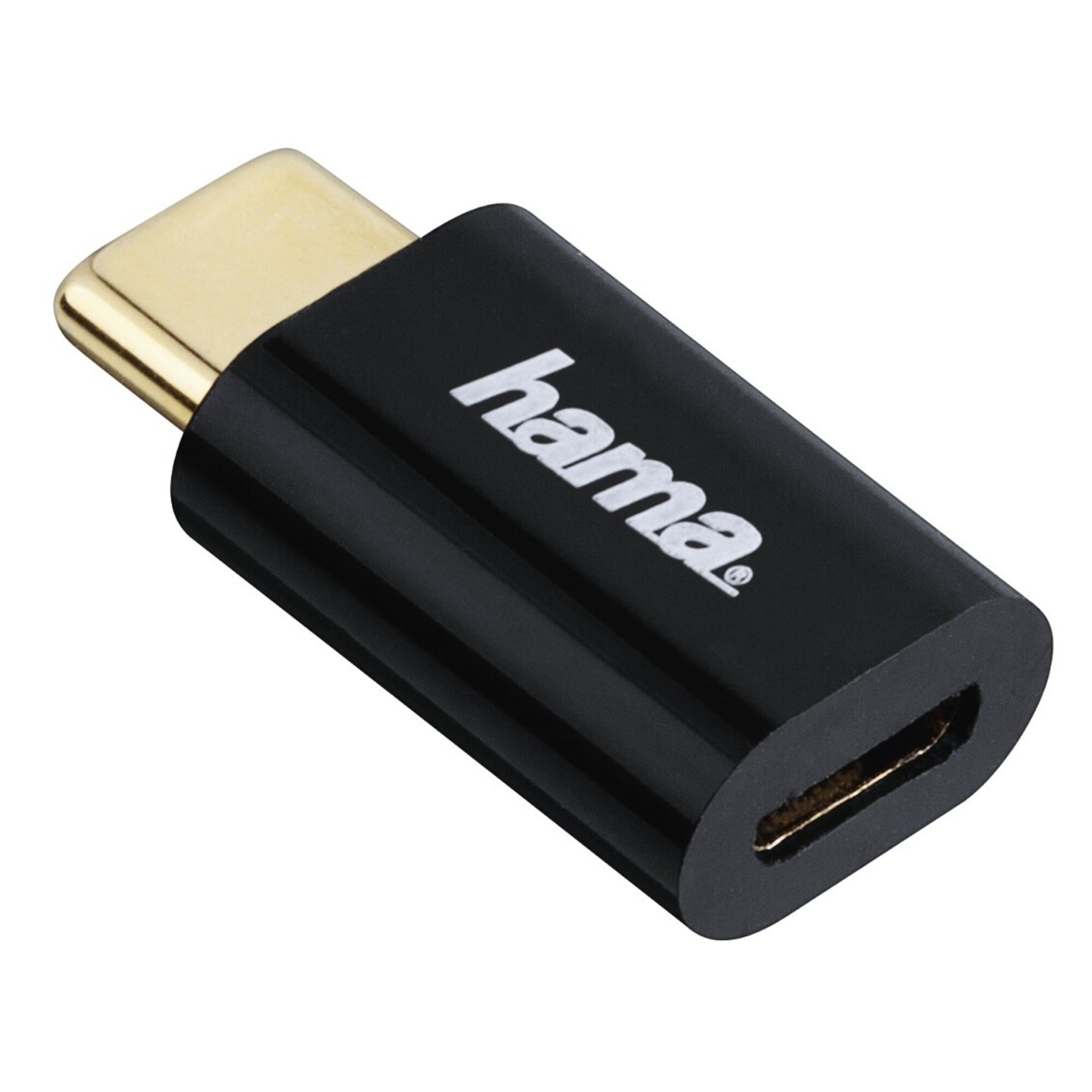 Adaptateur micro-USB sur fiche mâle USB Type-C, noir - Neuf