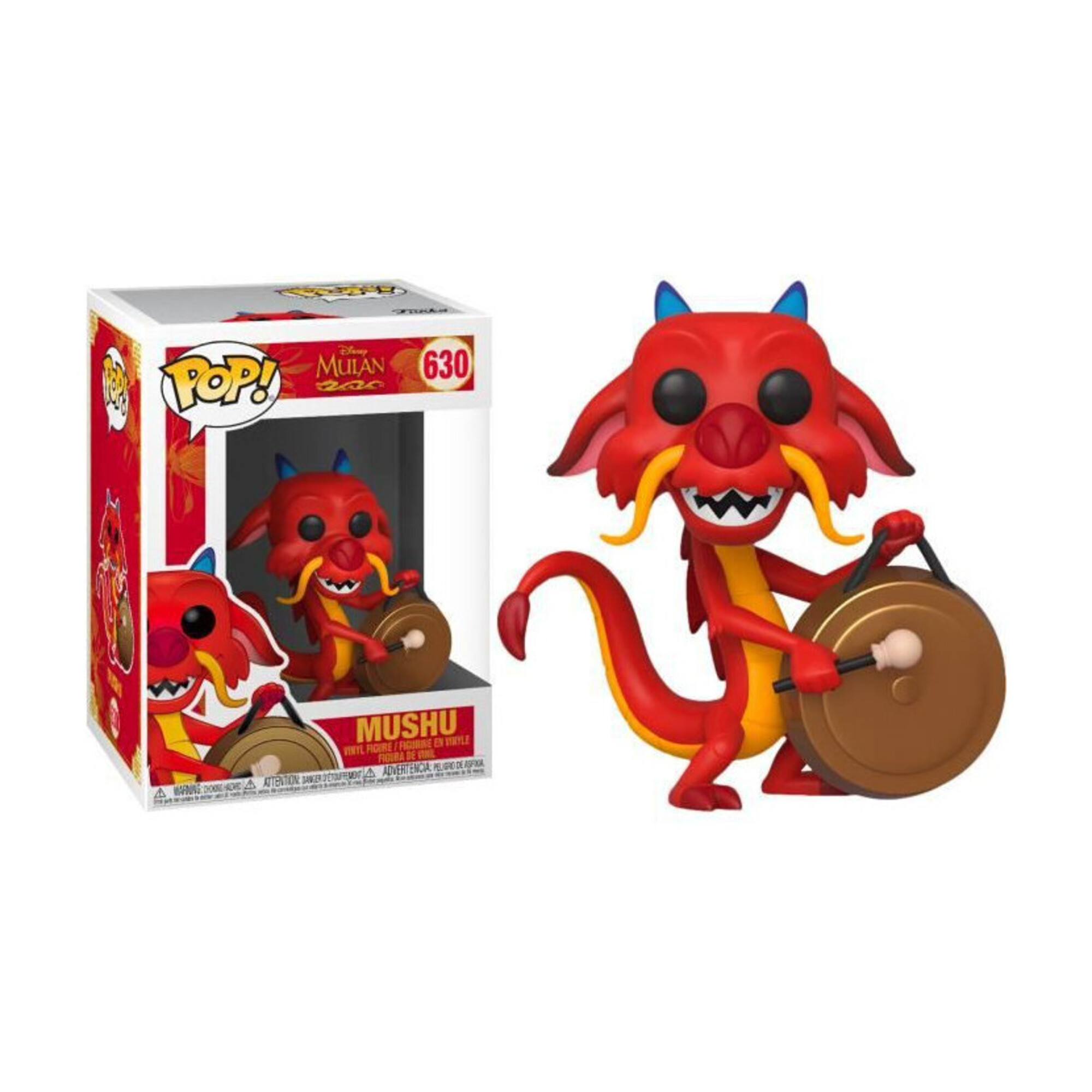 Figurine Pop! Mulan Mushu Avec Son Gong N° 630 Funko - vue 5