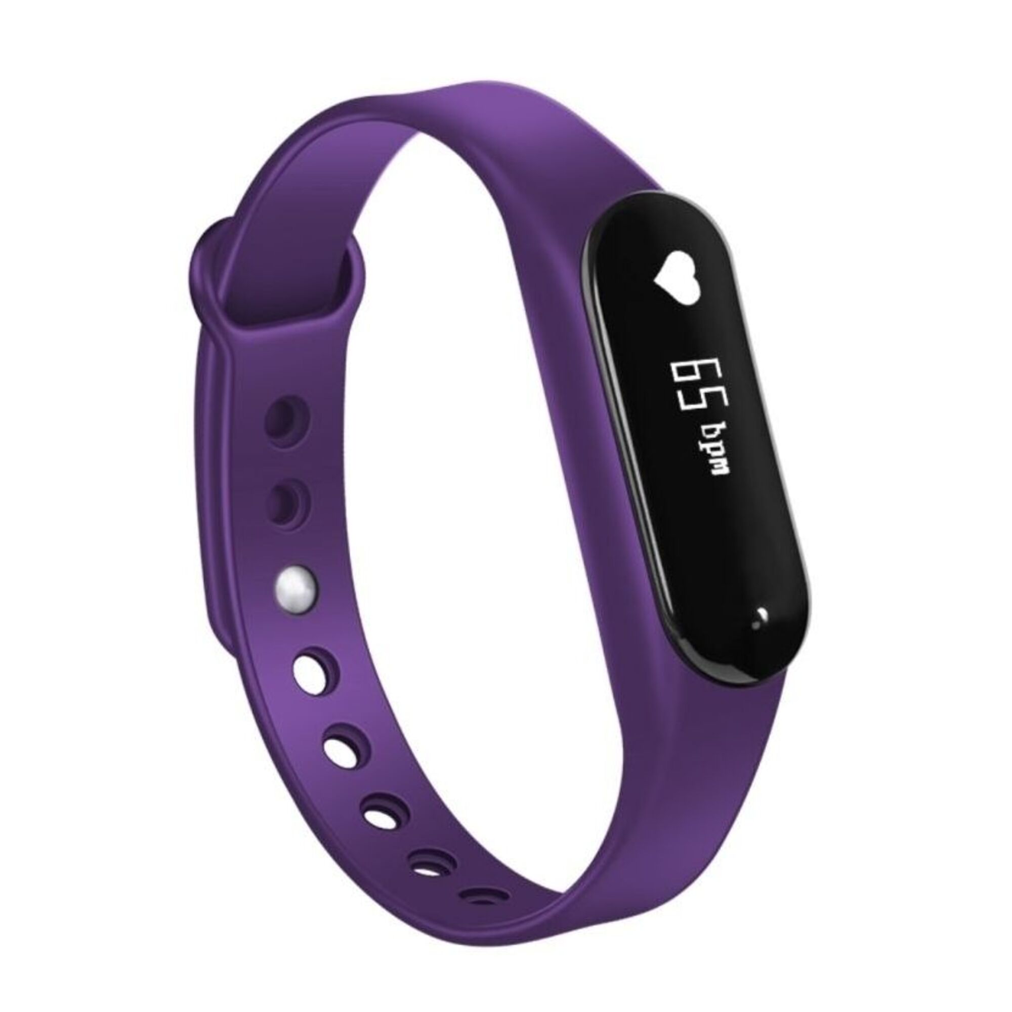 Bracelet Connecté Sport iOs Android Montre Sport Tactile Cardio IP65 Violet YONIS - Neuf