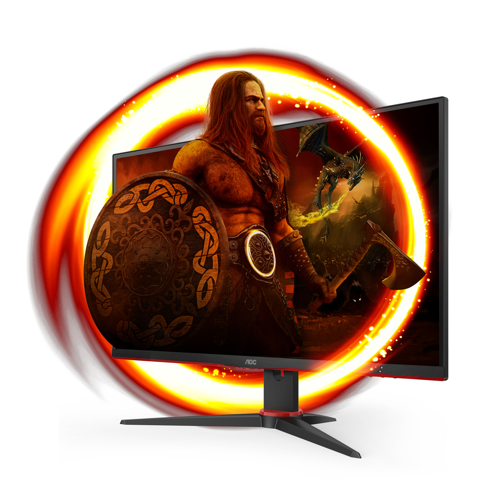 AOC G2 27G2SPAE/BK LED display 68,6 cm (27 ) 1920 x 1080 pixels Full HD Noir, Rouge - Neuf