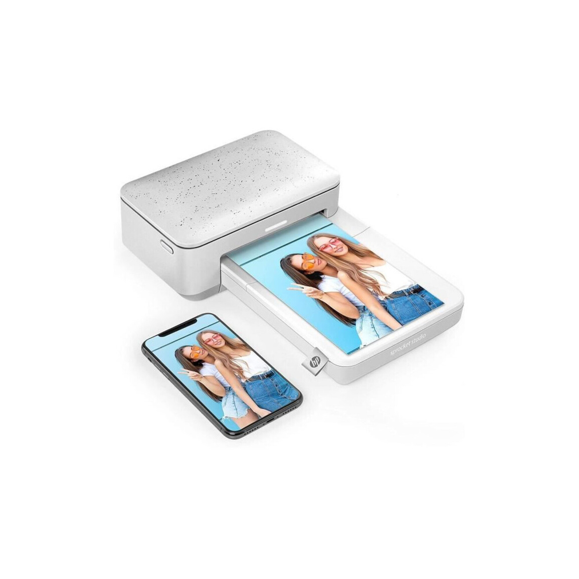HP Sprocket Studio Printer - Imprimante instantanée 10x15 cm - 61sec - Bluetooth 5.0 - Impression sans bordure - Grise - Neuf