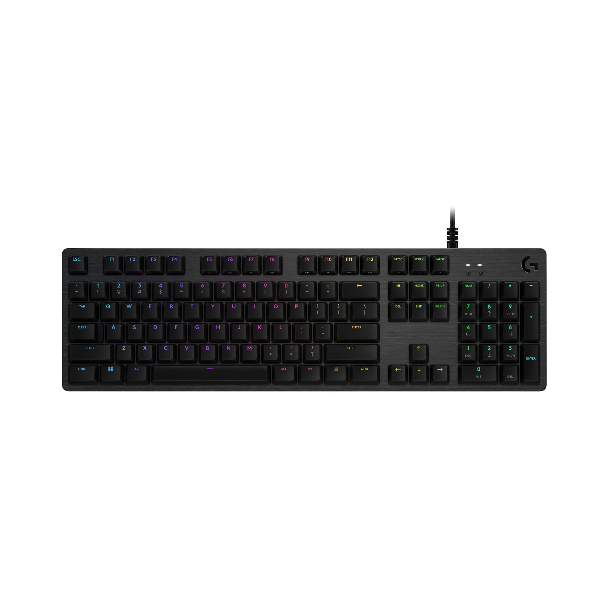 Logitech G G512 Carbon RGB Mechanical Gaming Keyboard, GX Blue (Clicky) clavier USB AZERTY Français Charbon - Neuf