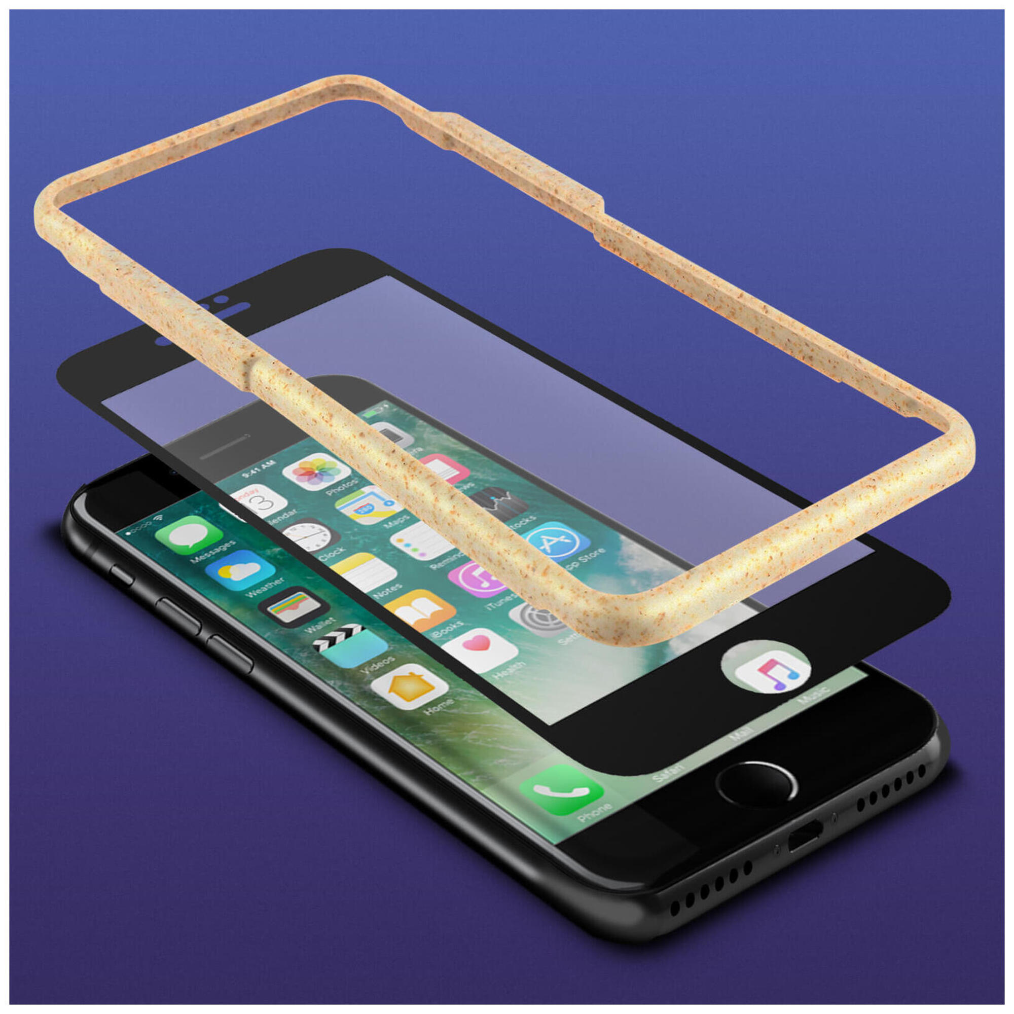 MUVIT TIGER Glass Plus Verre trempé antibactérien: Apple iPhone SE / 8 / 7 / 6S / 6 - vue 4