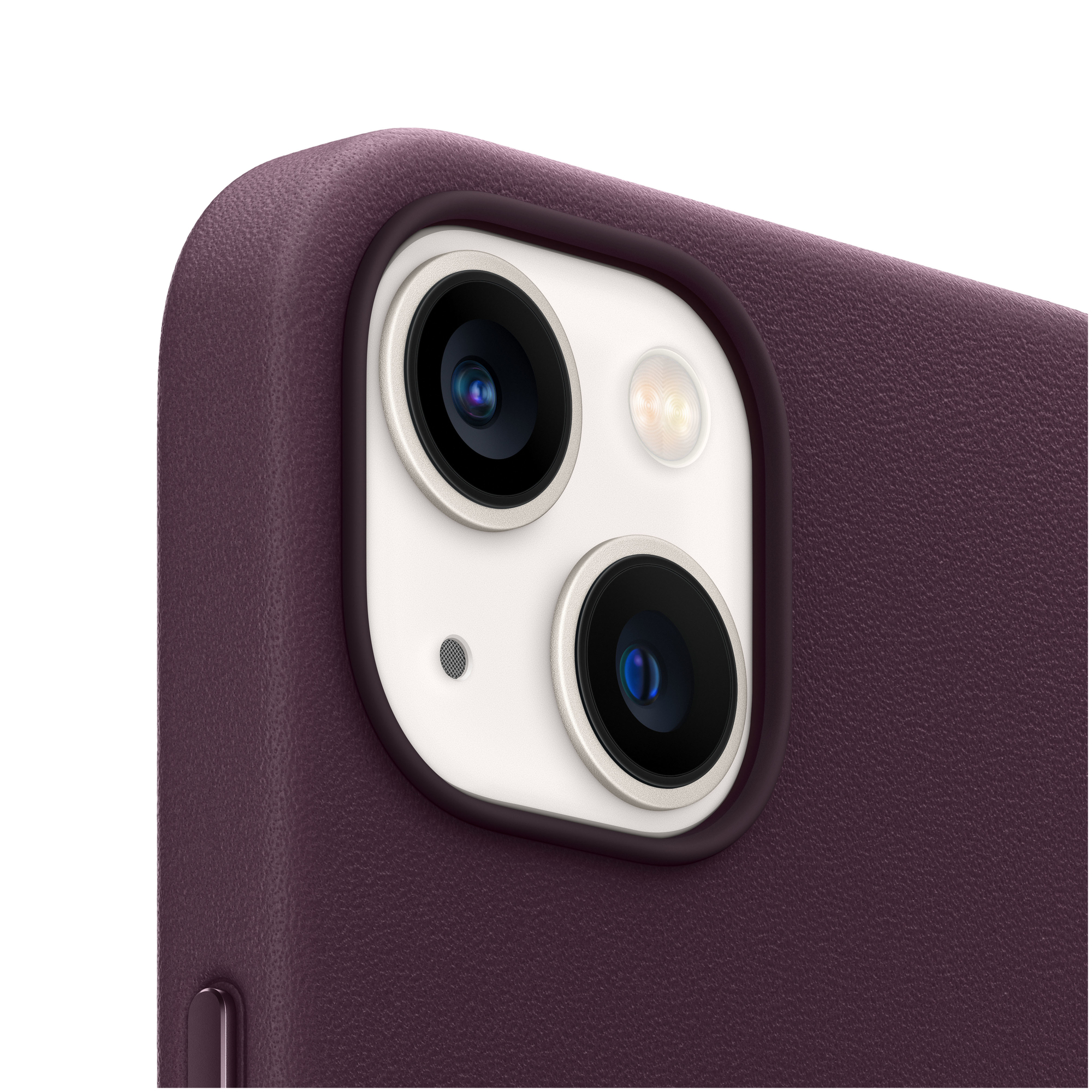 Apple Coque Leather MagSafe iPhone 13 Mini Cherry - vue 3