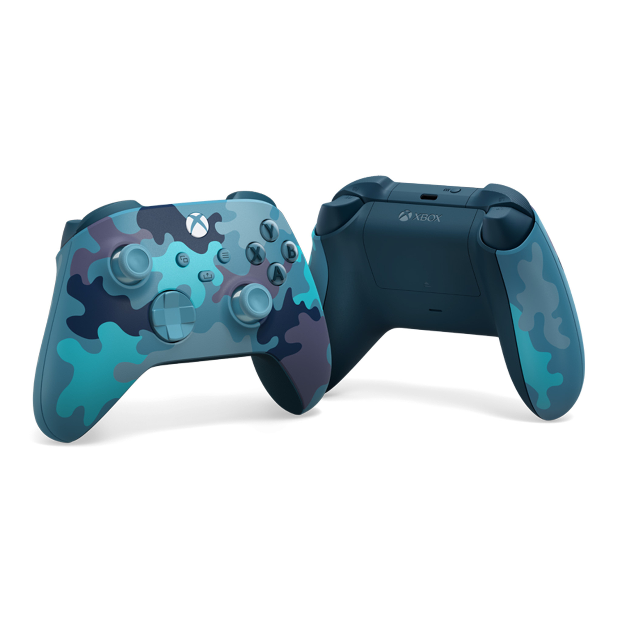 Manette Xbox One et Xbox Series sans-fil - MICROSOFT GAMING - Edition limitée Mineral Camo Bleue - Neuf