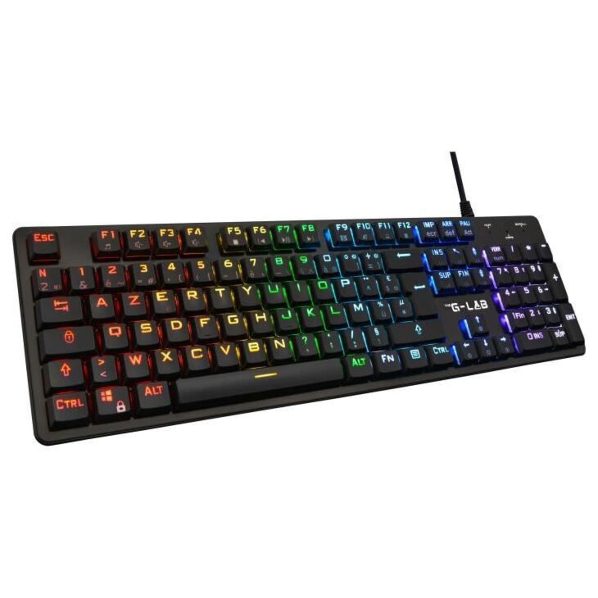 Clavier gaming filaire THE G-LAB Low Profil Switch - Rouge - Neuf