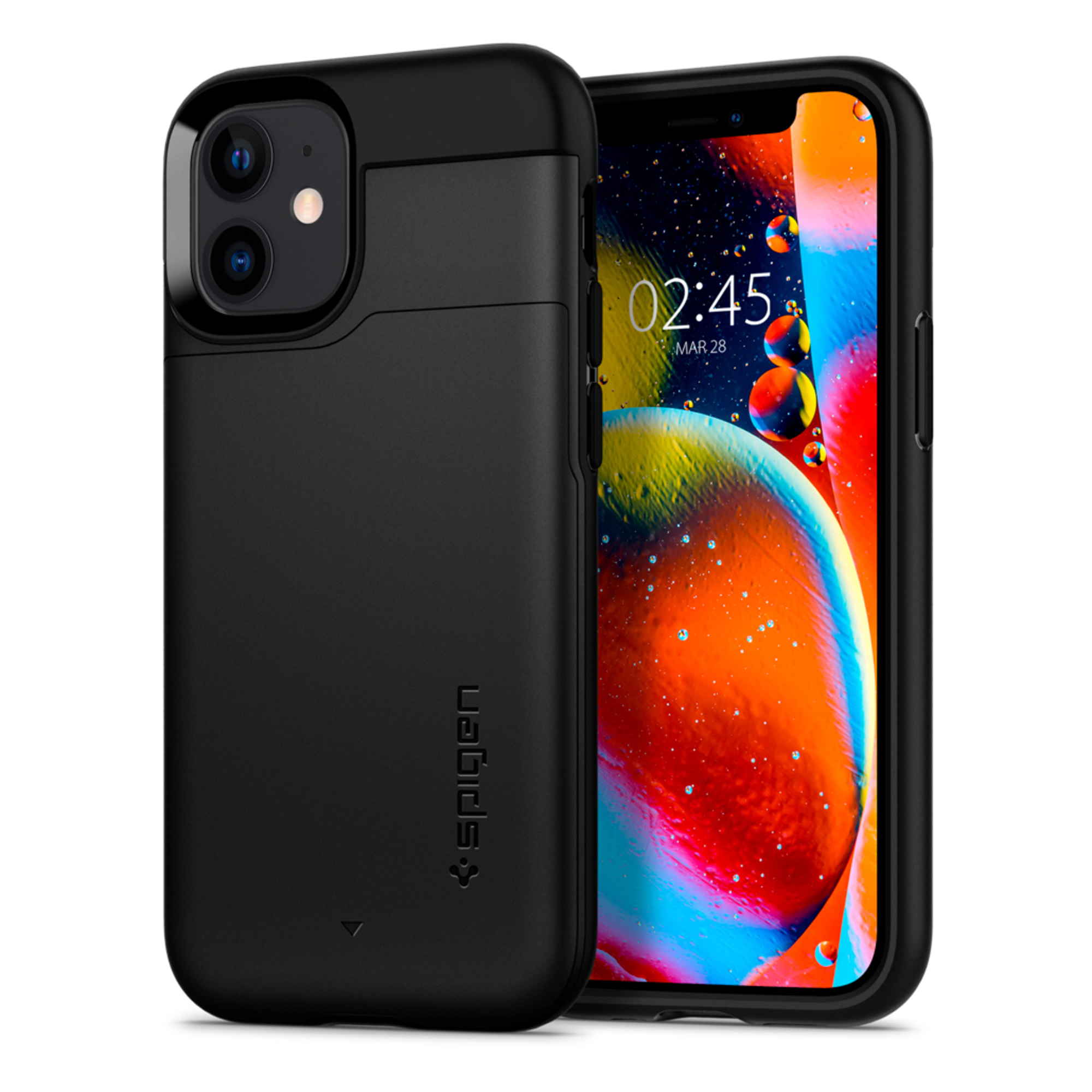 SPIGEN  Slim Armor CS Coque pour iPhone 12 et iPhone 12 Pro - Noir