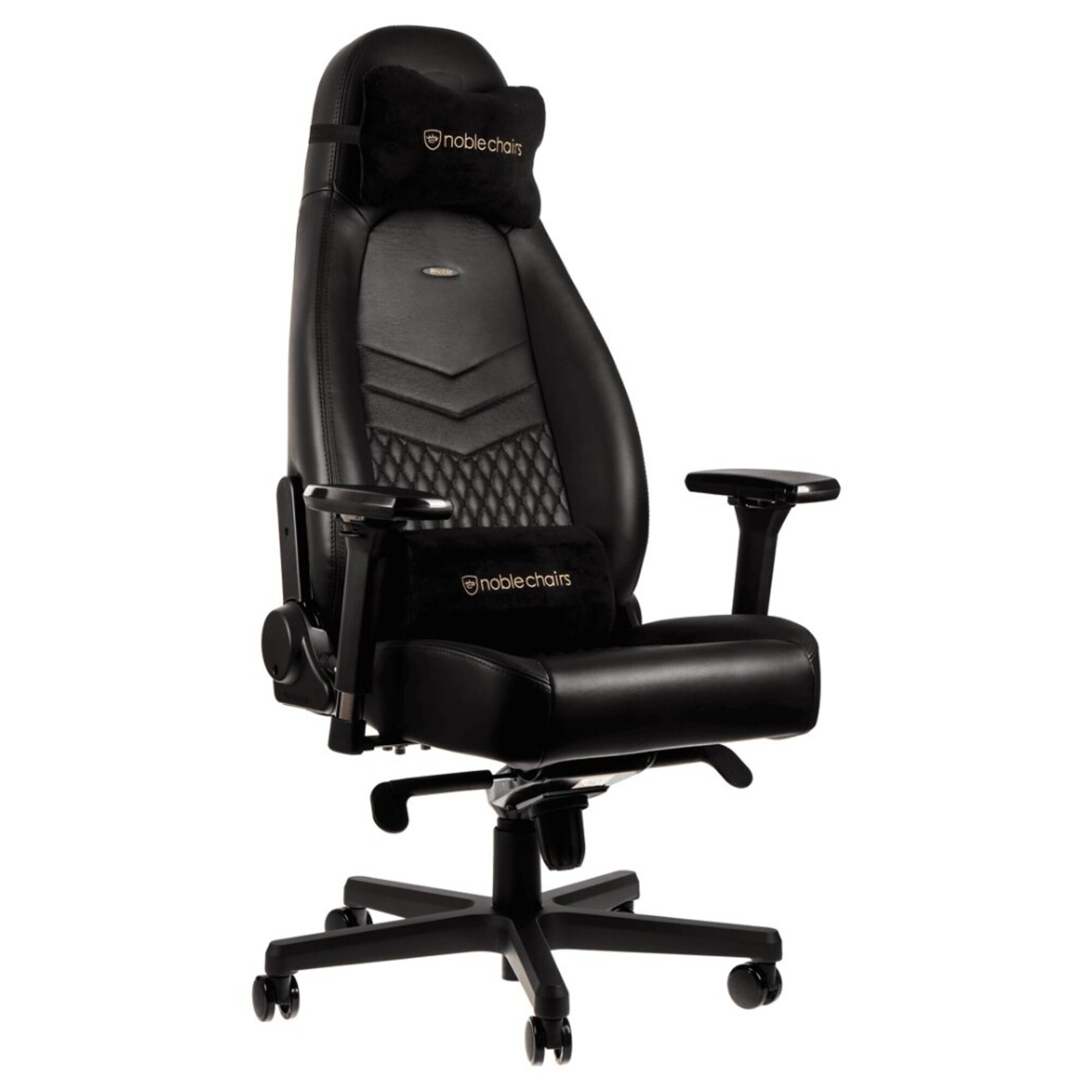 noblechairs ICON Chaise en cuir véritable / Or Neuf