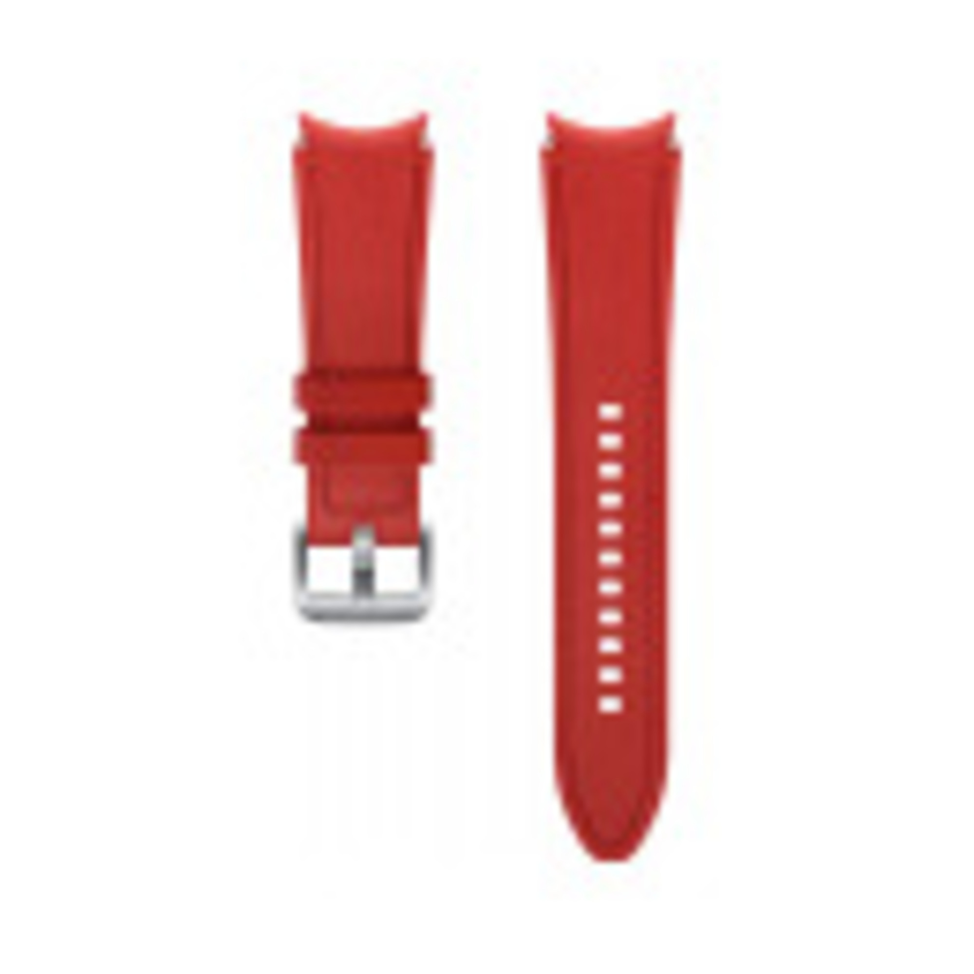 Bracelet Hybride en cuir pour G Watch Series 4/4 Classic/5/5 Pro/6/6 Classic 130mm, M/L Rouge Samsung - Neuf