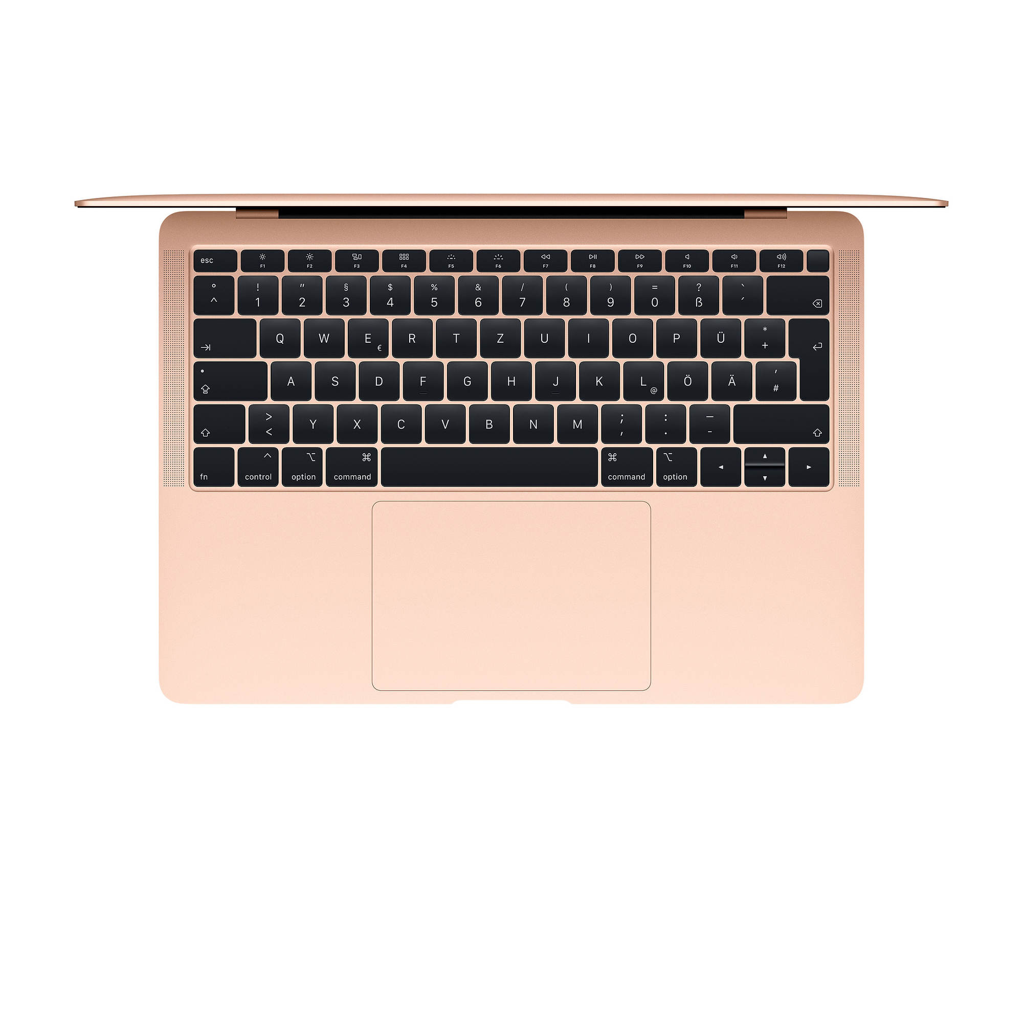 MacBook Air Core i5 (2018) 13.3', 1.6 GHz 256 Go 8 Go Intel UHD Graphics 617, Or - QWERTZ - Allemand - Bon état