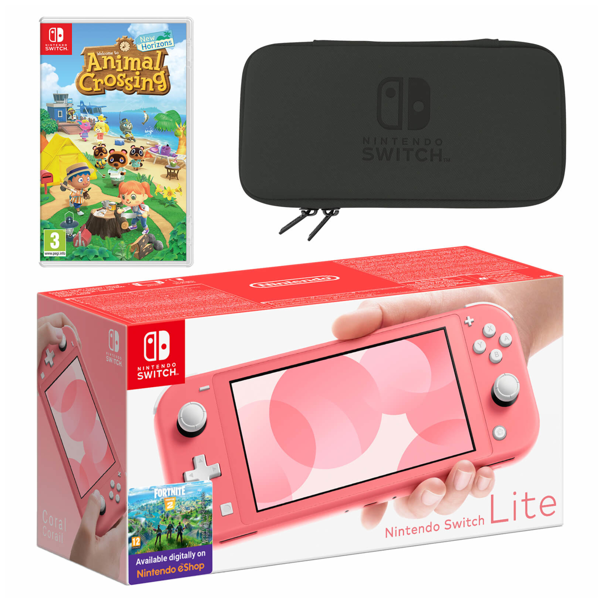 Nintendo Switch Lite (Coral) Animal Crossing: New Horizons Pack + NSO 3 months console de jeux portables 14 cm (5.5 ) 32 Go Écran tactile Wifi Corail - Excellent état