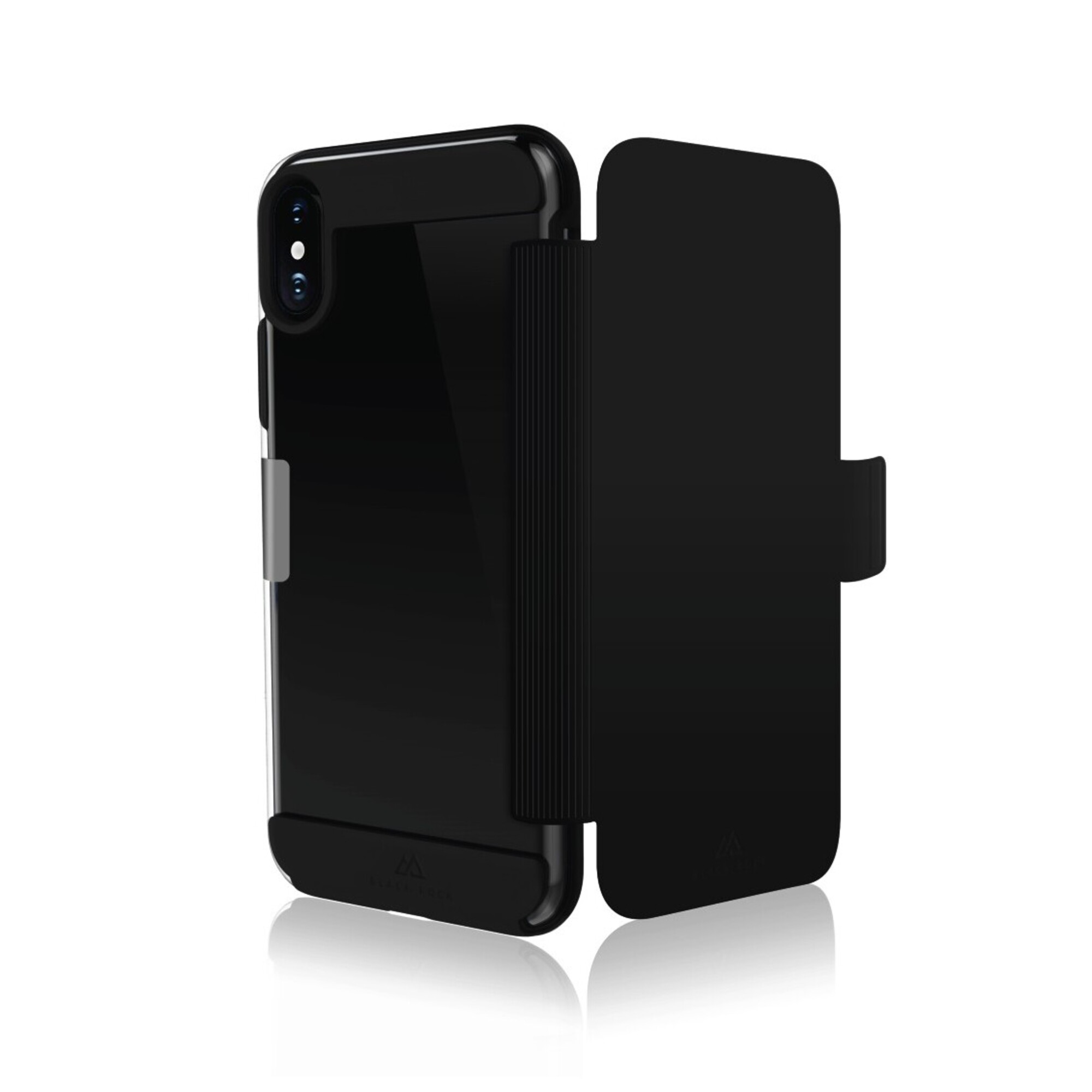 BLACK ROCK Etui Portefeuille Portfolio Air Fitness pour Apple iPhone X, Noir - Neuf