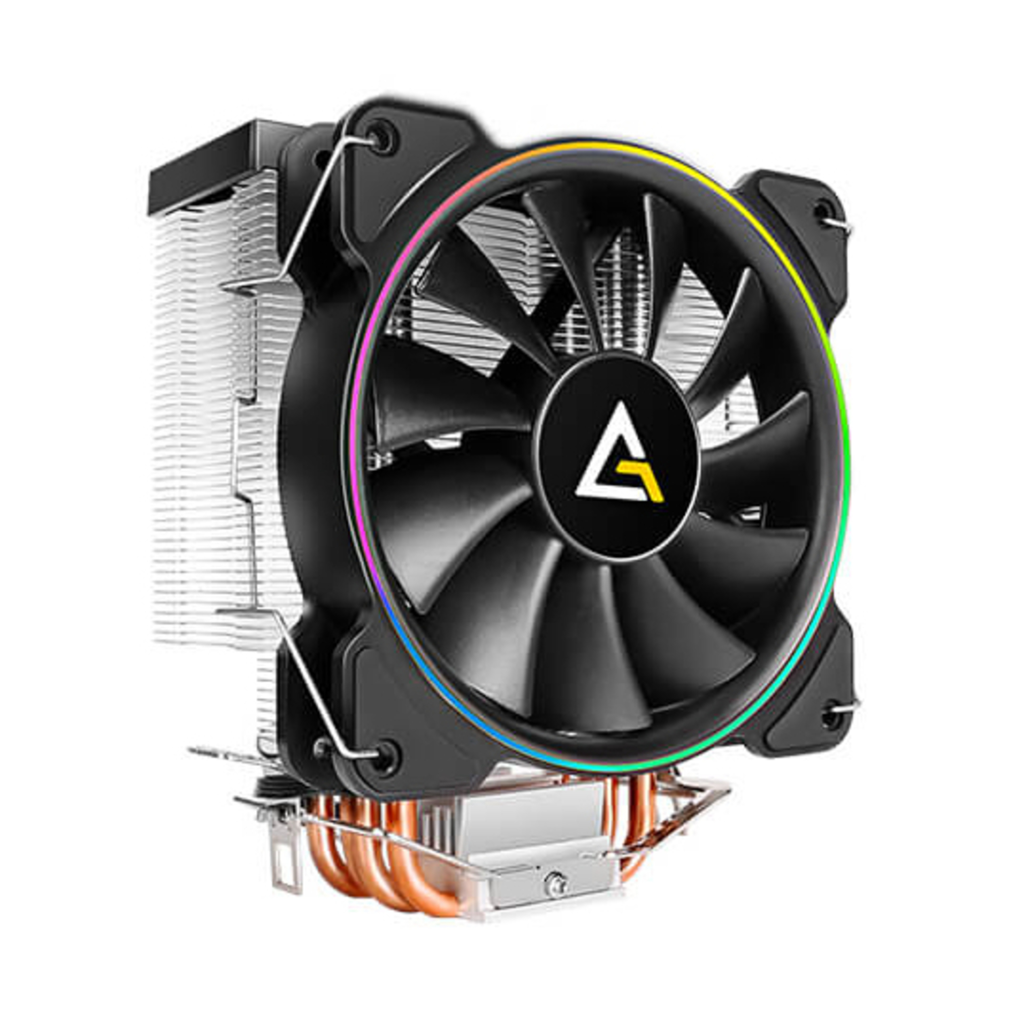 Antec A400 RGB Processeur Refroidisseur 12 cm Noir, Cuivre, Métallique - Neuf