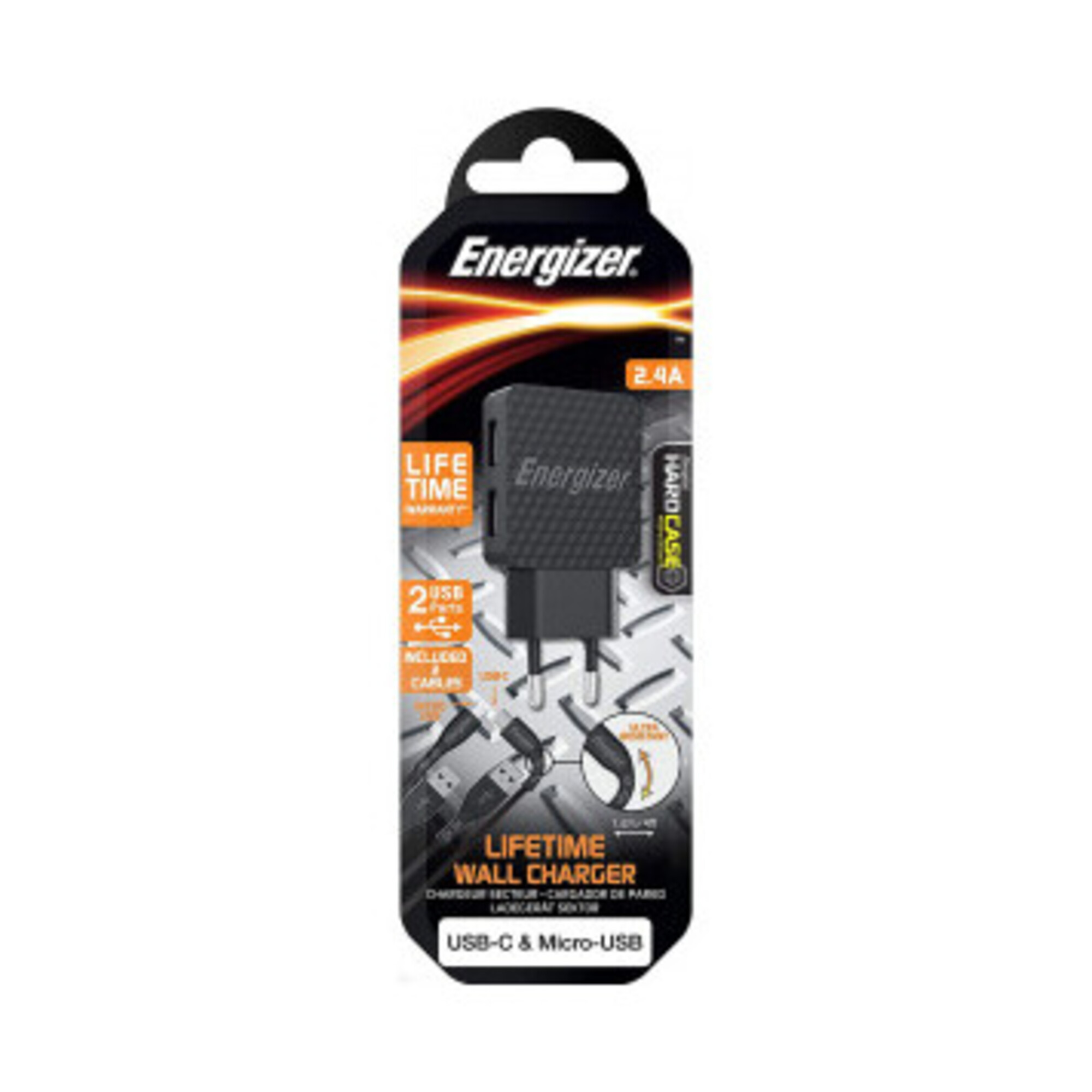 Chargeur secteur Garanti à vie 2. 2USB prise EU câbles USB C 2.0 & Micro USB inclus Neuf - vue 2