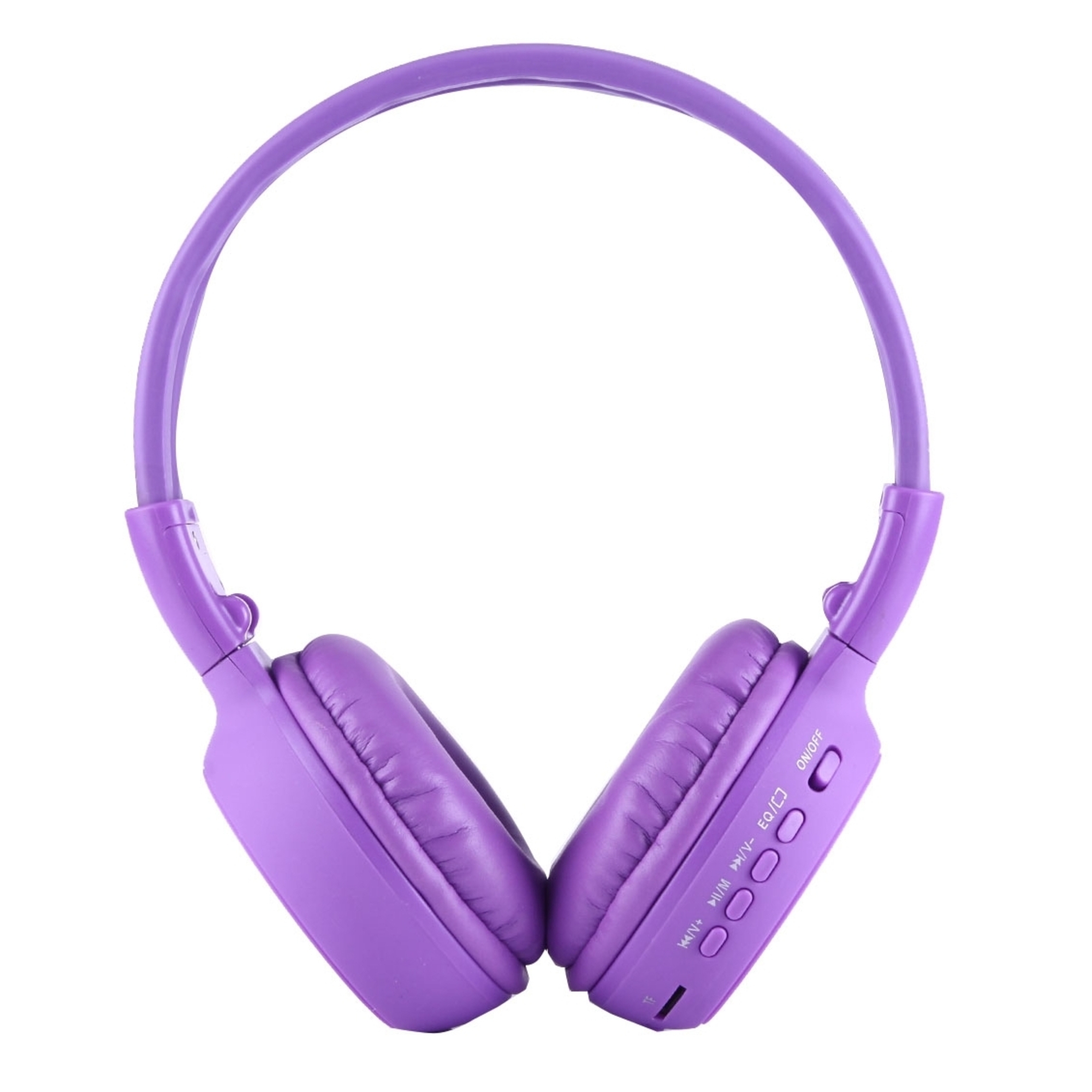 Casque Audio Sans Fil Stéréo Écran LCD Lecteur Voyant Lumineux Radio Fm Violet YONIS - Neuf