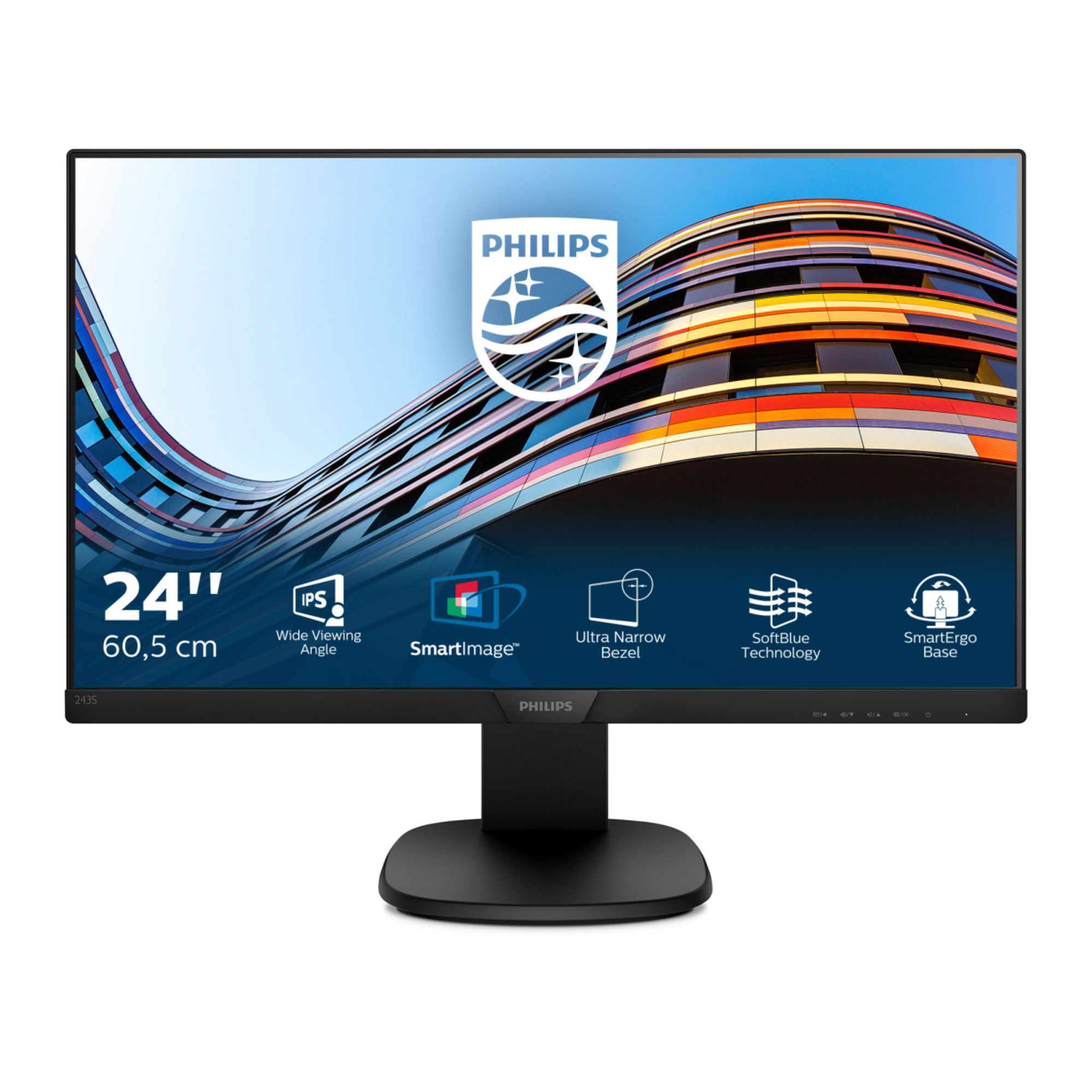 Philips S Line Moniteur LCD avec technologie SoftBlue 243S7EHMB/00 - Neuf