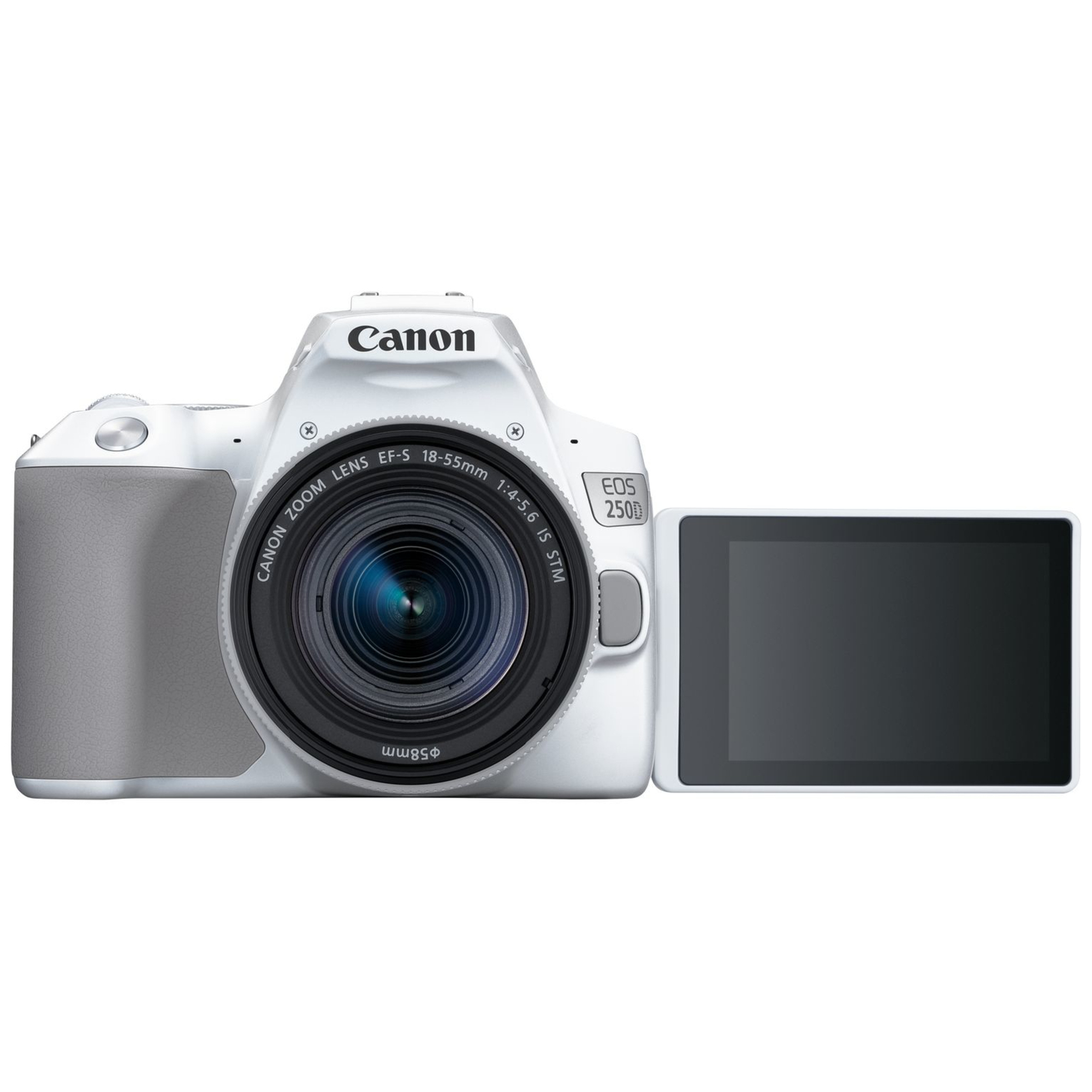 Canon EOS 250D + EF-S 18-55mm f/4-5.6 IS STM Kit d'appareil-photo SLR 24,1 MP CMOS 6000 x 4000 pixels Blanc - Neuf