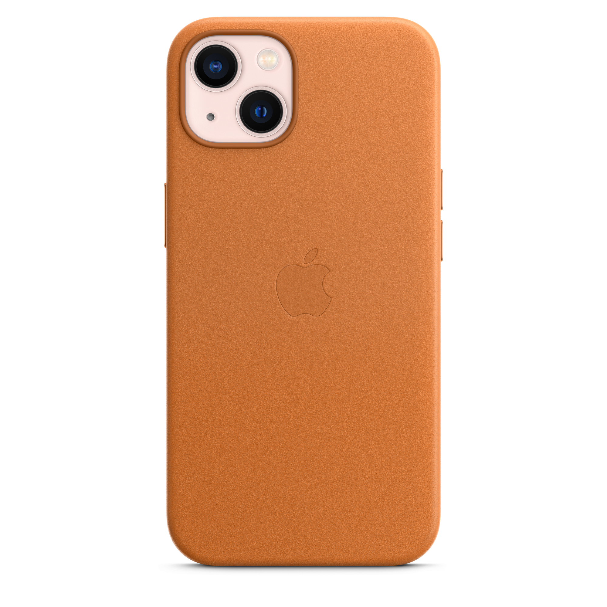 Apple Coque Leather MagSafe pour iPhone 13 Golden - vue 3