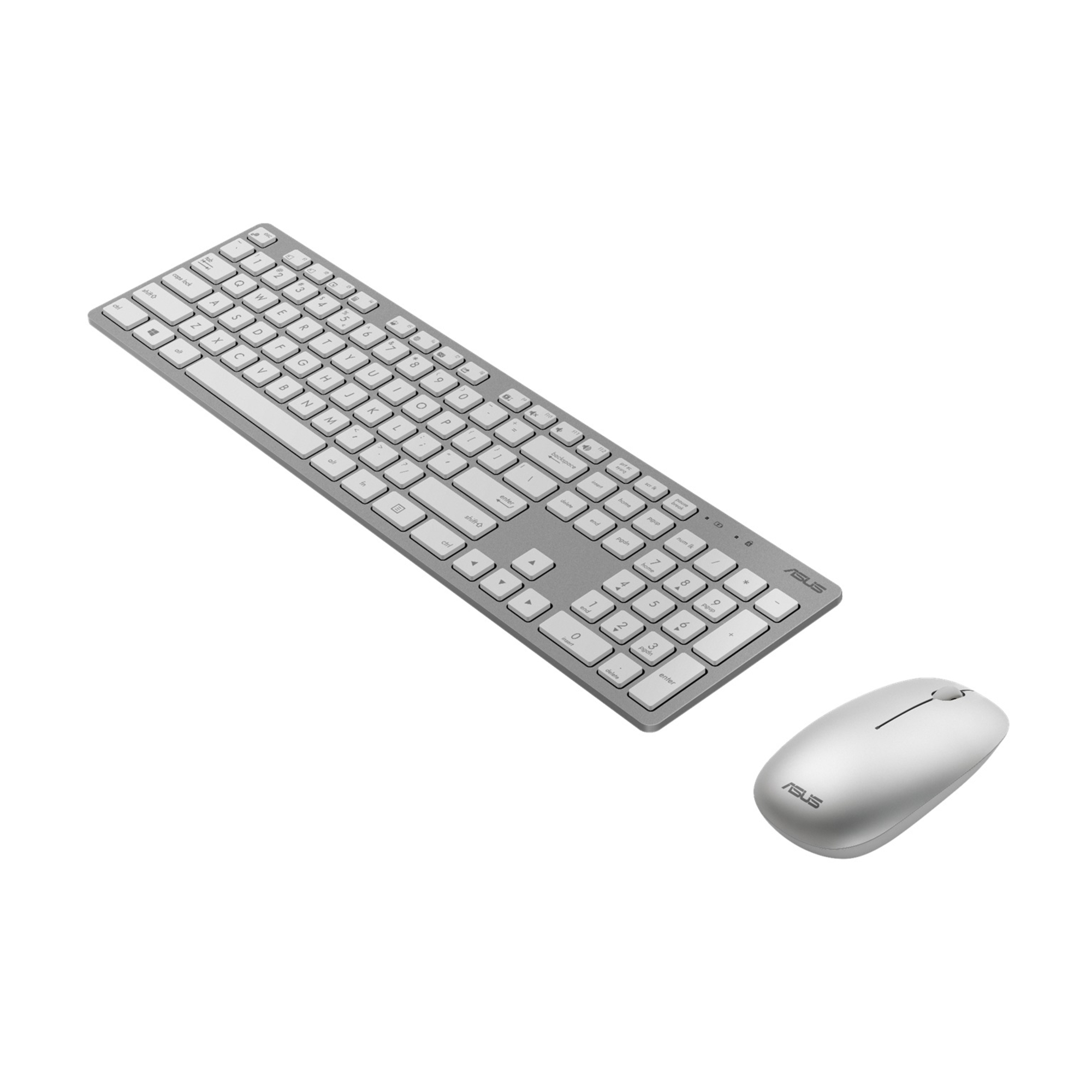 Clavier et souris sans fil W5000 gris et blanc - Neuf