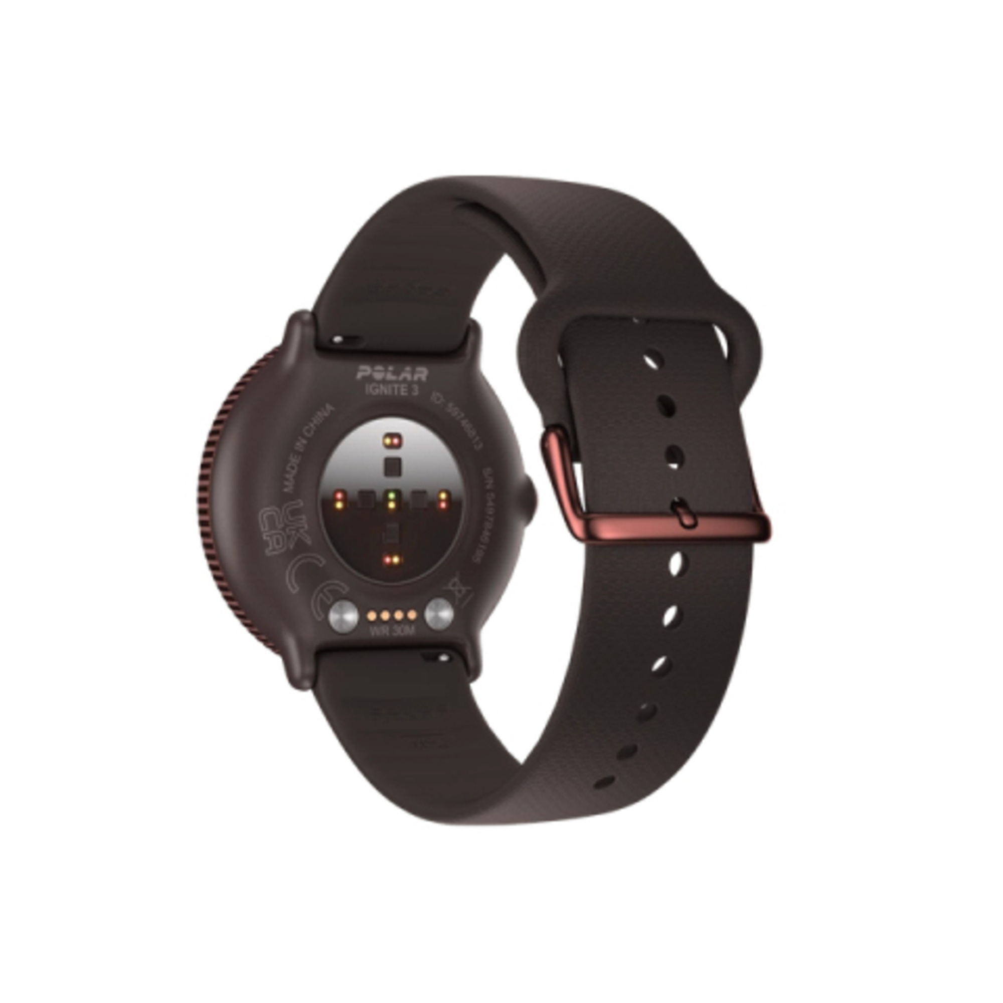 Polar Ignite 3 3,25 cm (1.28 ) AMOLED 43 mm Numérique 416 x 416 pixels Écran tactile Marron GPS (satellite) - Neuf