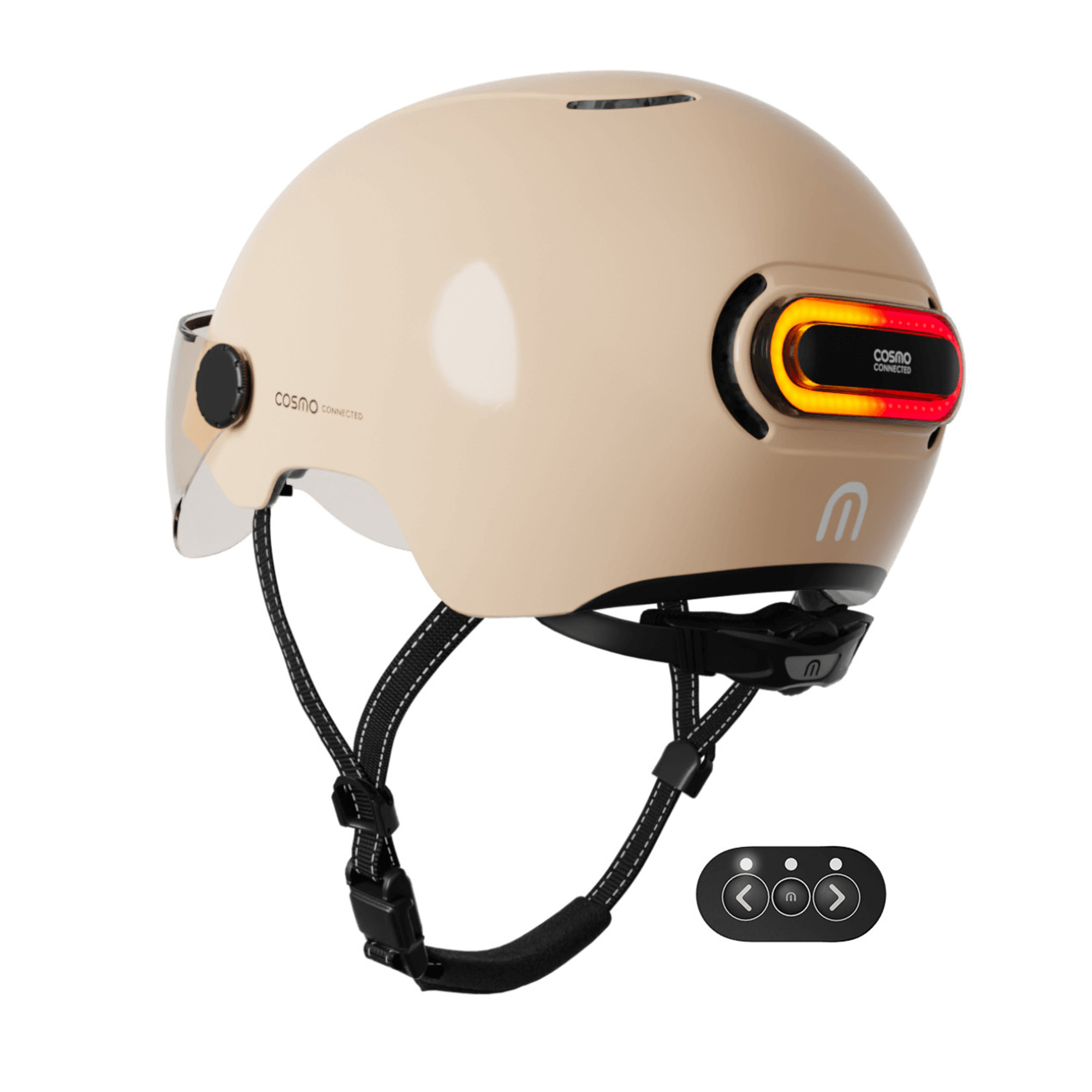 Cosmo Fusion - Casque avec éclairage Vélo Arrière Intelligent et Connecté - Feu Stop, Detection de Chute Automatique, Partage de trajet - Neuf