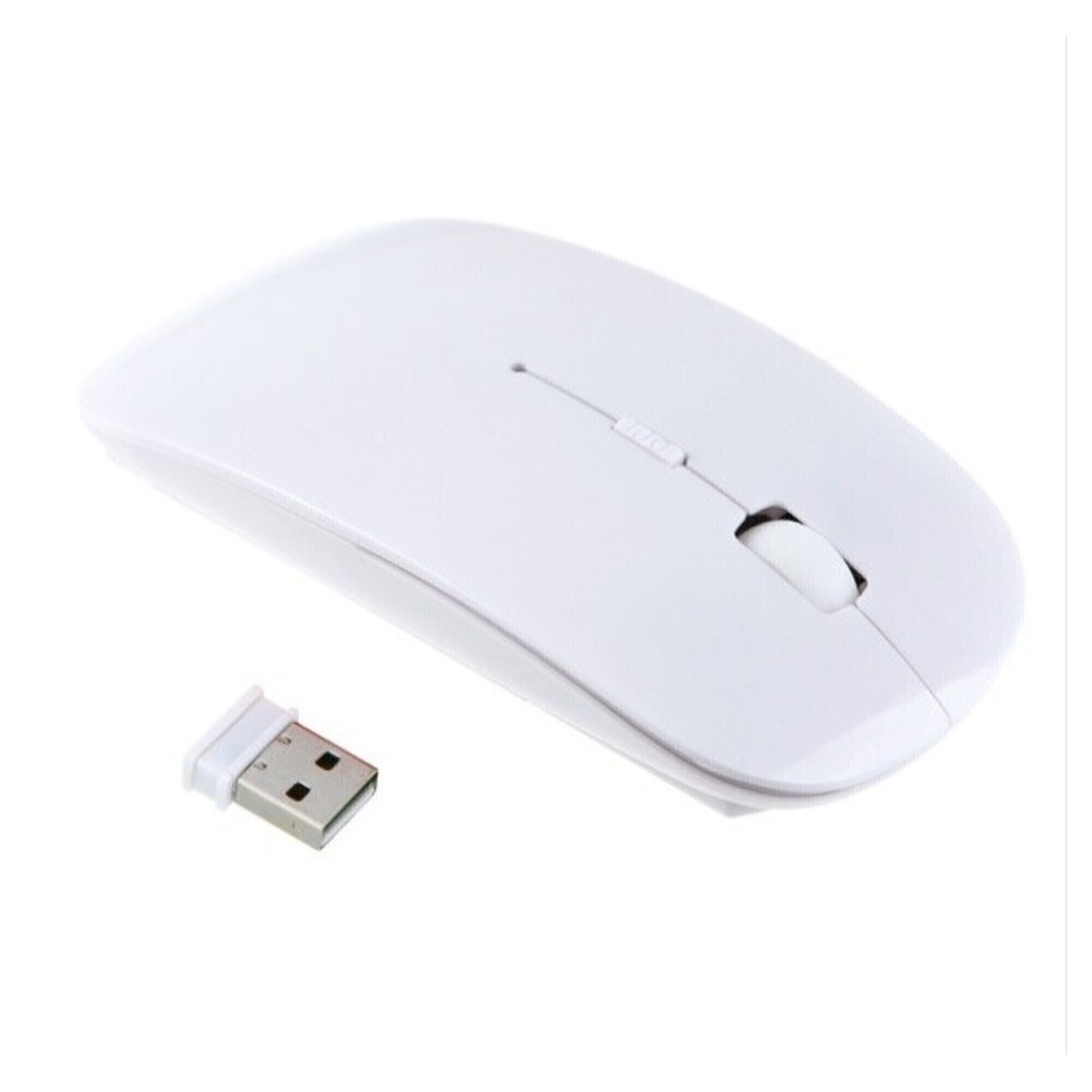 Souris Ultra Plate pour MACBOOK APPLE Sans Fil USB Universelle Capteur Optique 3 Boutons Couleurs (BLANC) - Neuf