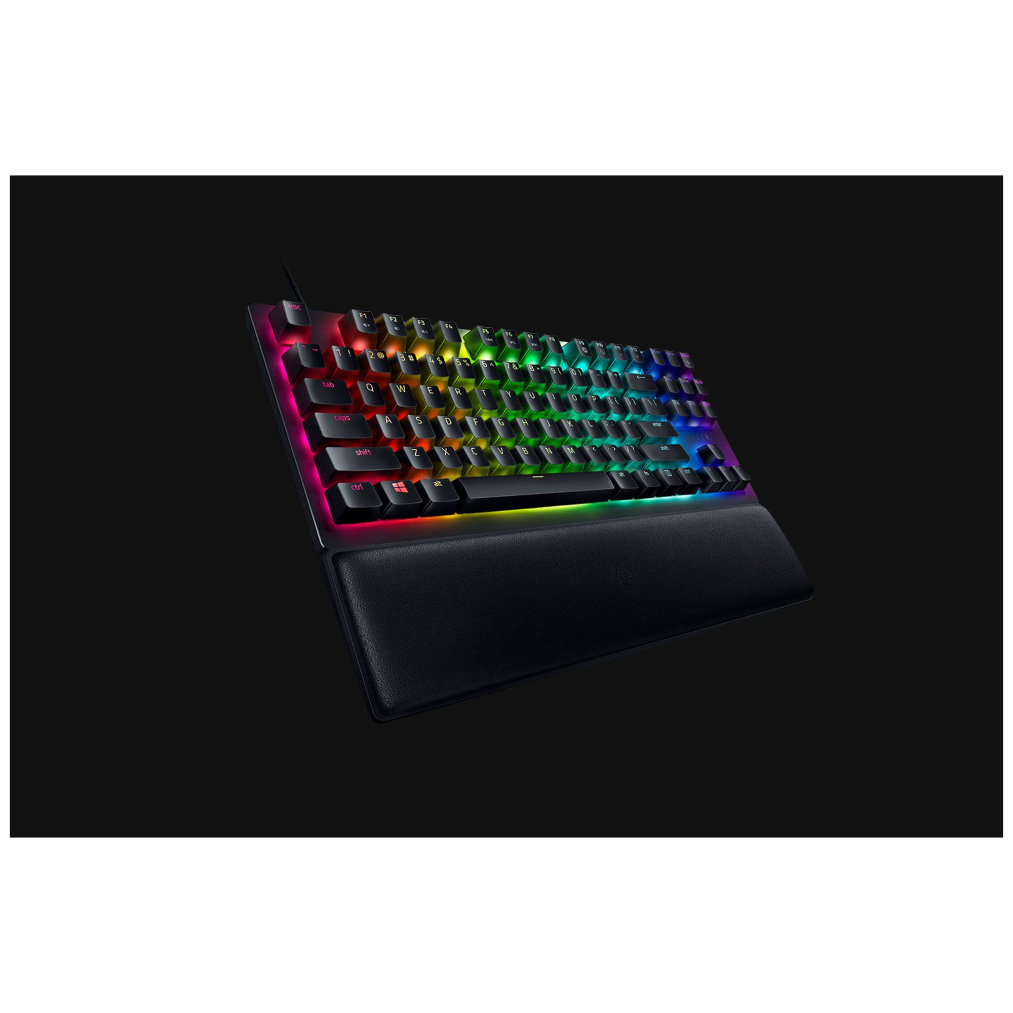 Razer Huntsman V2 Tenkeyless Switch Clavier de Jeu Optique sans pavé numérique commutateurs optiques à cliquer Capuchons Doubles PBT Repose Poignet QWERTZ DE Disposition | - vue 4