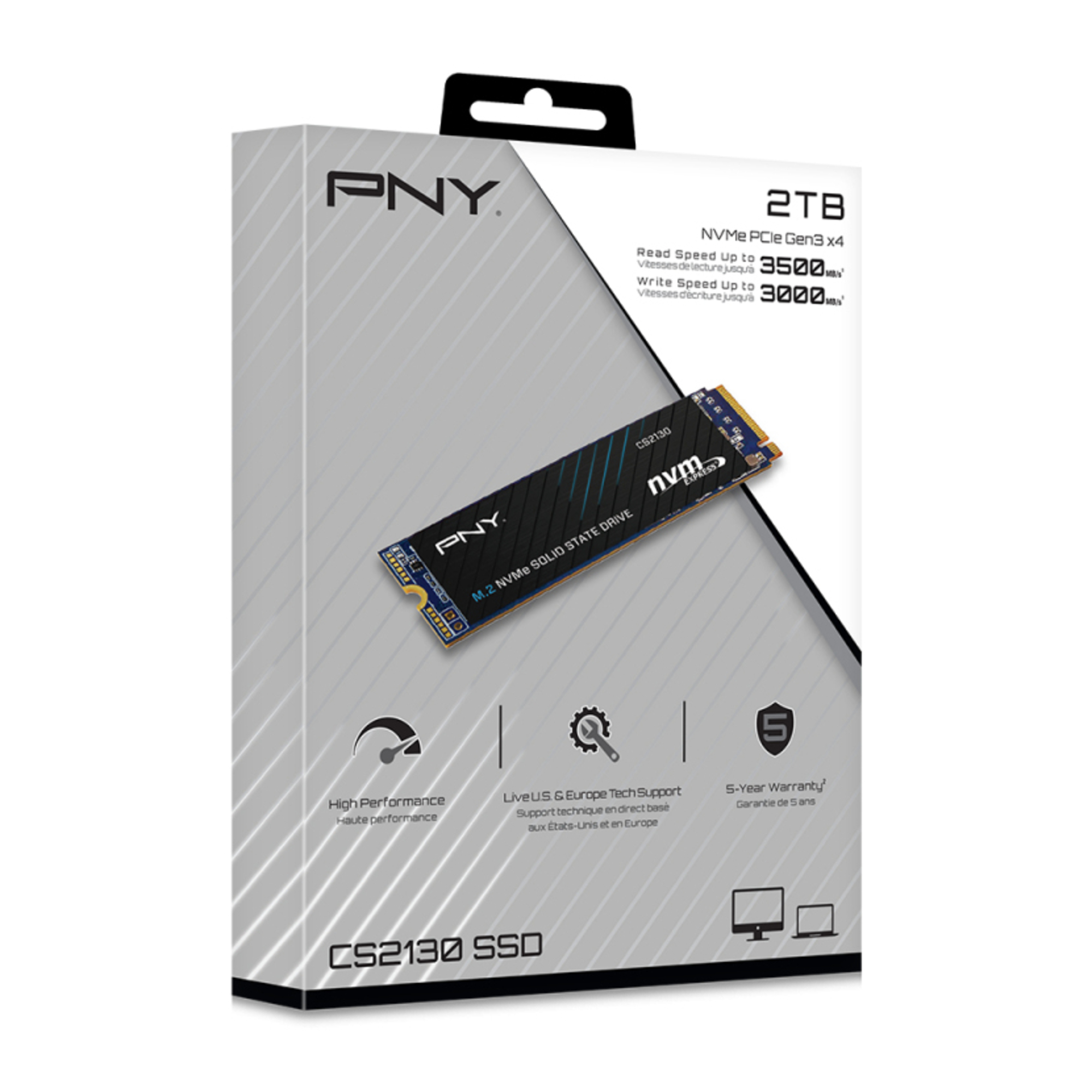 PNY CS2130 .2 PCI Express 3.0 NVMe 3D NAND Neuf - vue 6