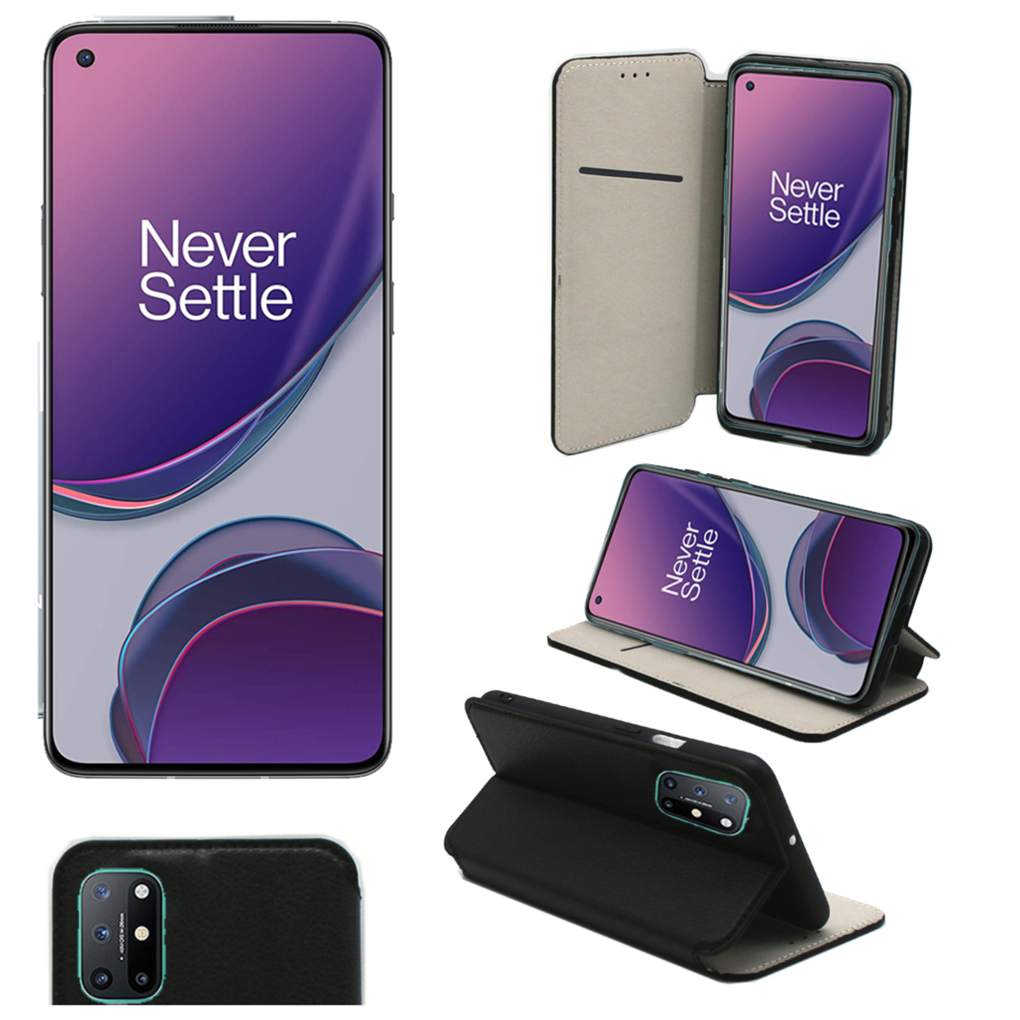 XEPTIO OnePlus 8T 5G Etui / Housse pochette protection noir - Neuf