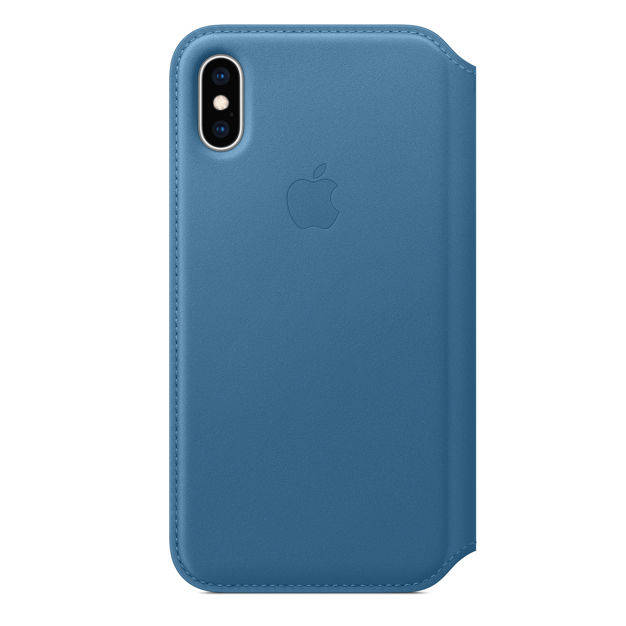 Apple Etui en cuir pour iPhone XS Bleu - vue 3