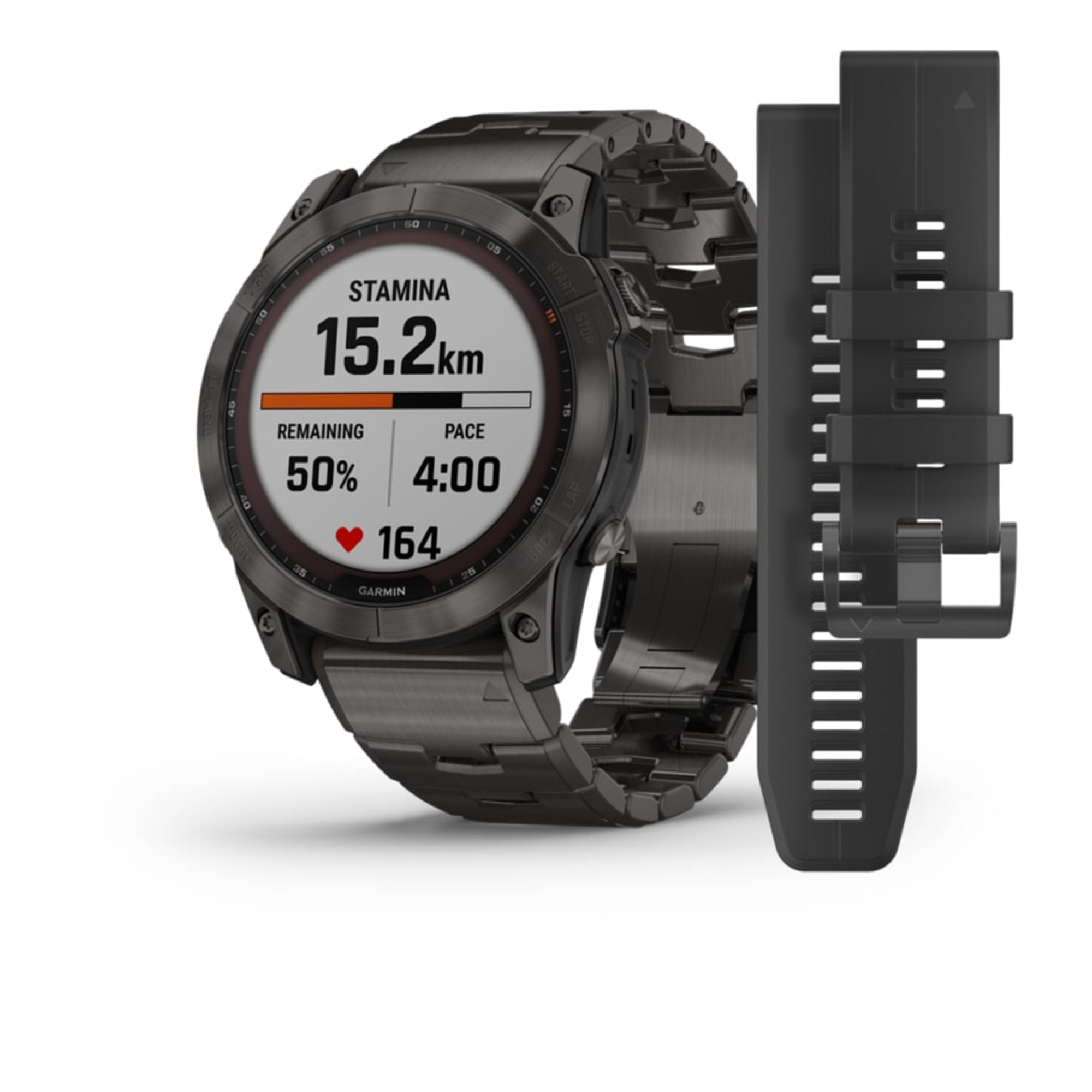 Garmin Fenix 7X Sapphire Solar mit Titanarmband schiefergrauschiefergrau