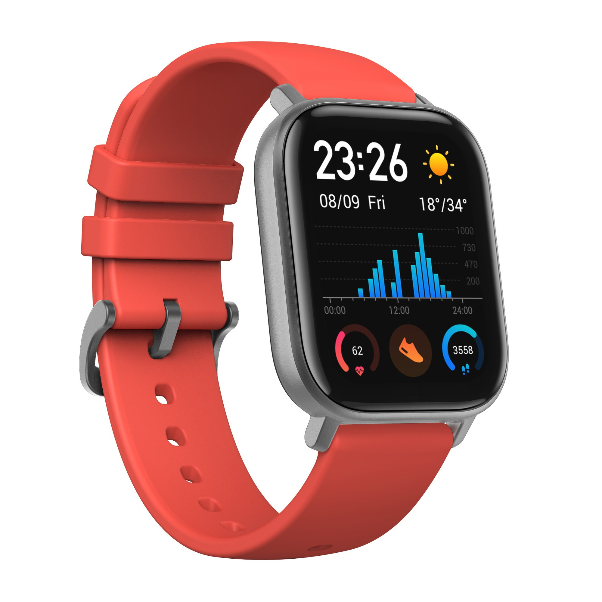 Montre conectée Xiaomi Amazfit GTS 42 mm, orange - Neuf