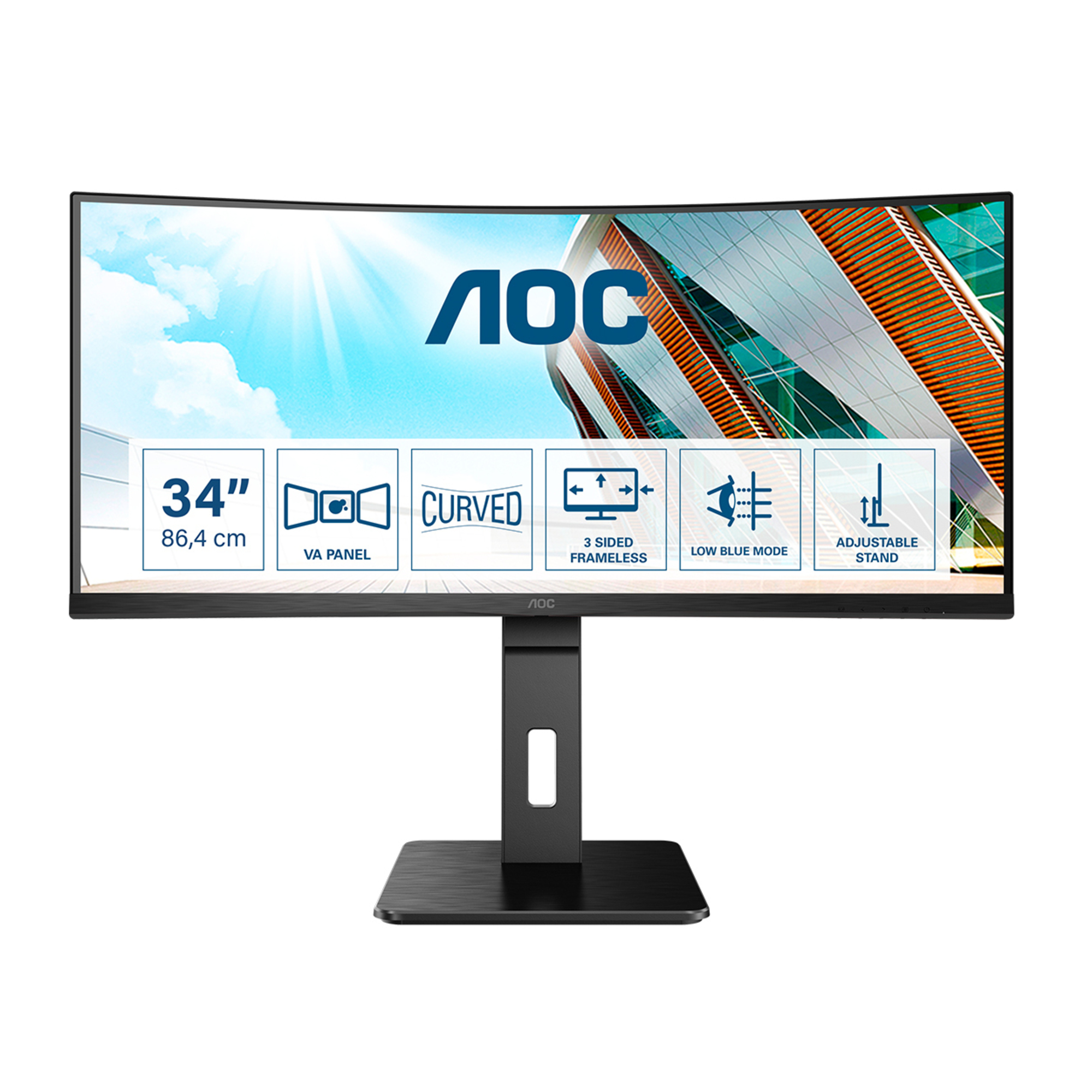 AOC P2 CU34P2A LED display 86,4 cm (34 ) 3440 x 1440 pixels Quad HD Noir - Neuf