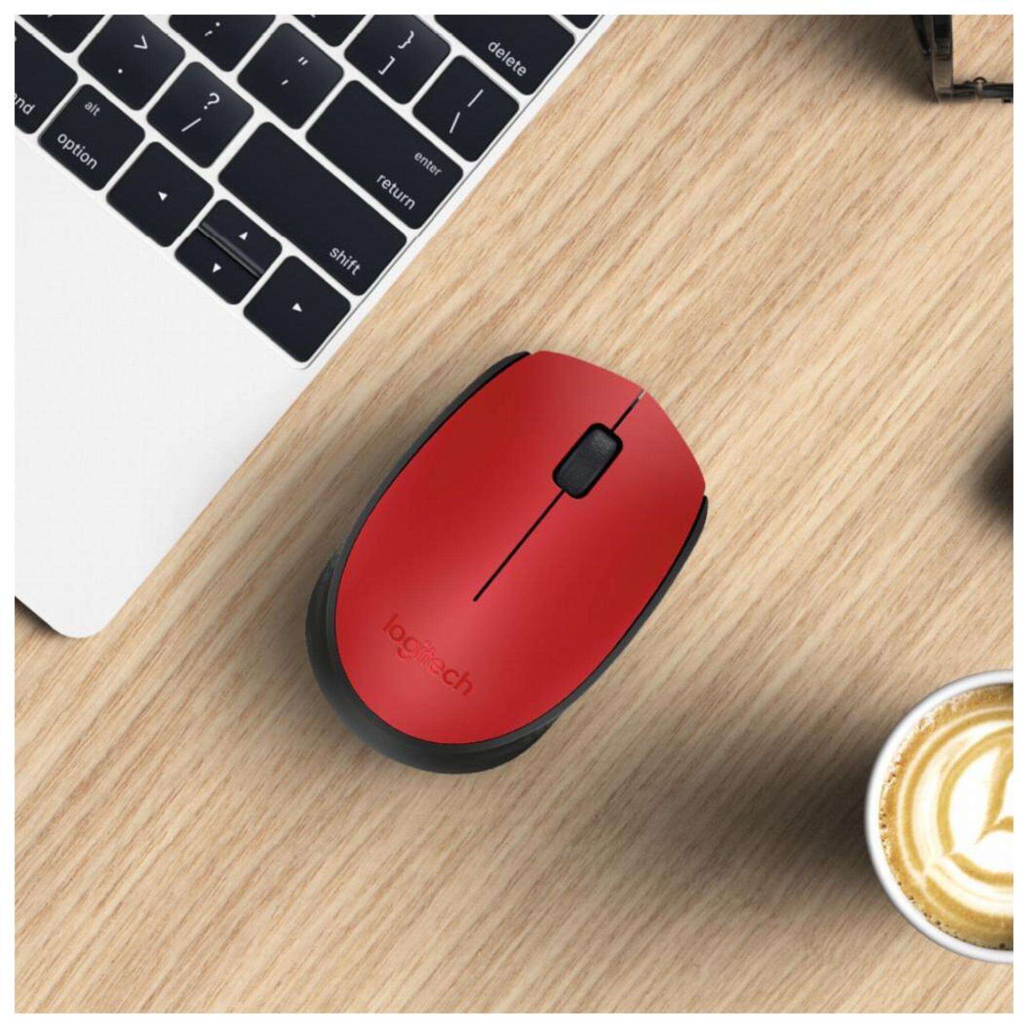 Logitech M171 Red-K souris Ambidextre RF sans fil Optique 1000 DPI - Neuf